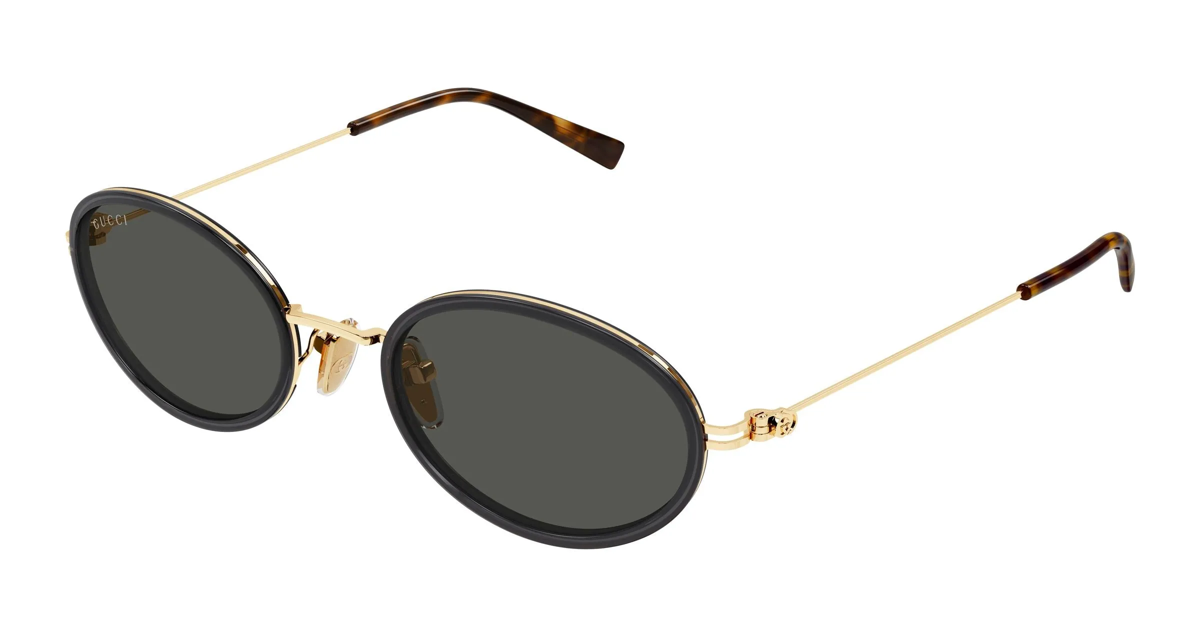 Gucci GG1980S 001 Occhiali da sole Iniettato Grigio Grigio Rotonda - immagine 1