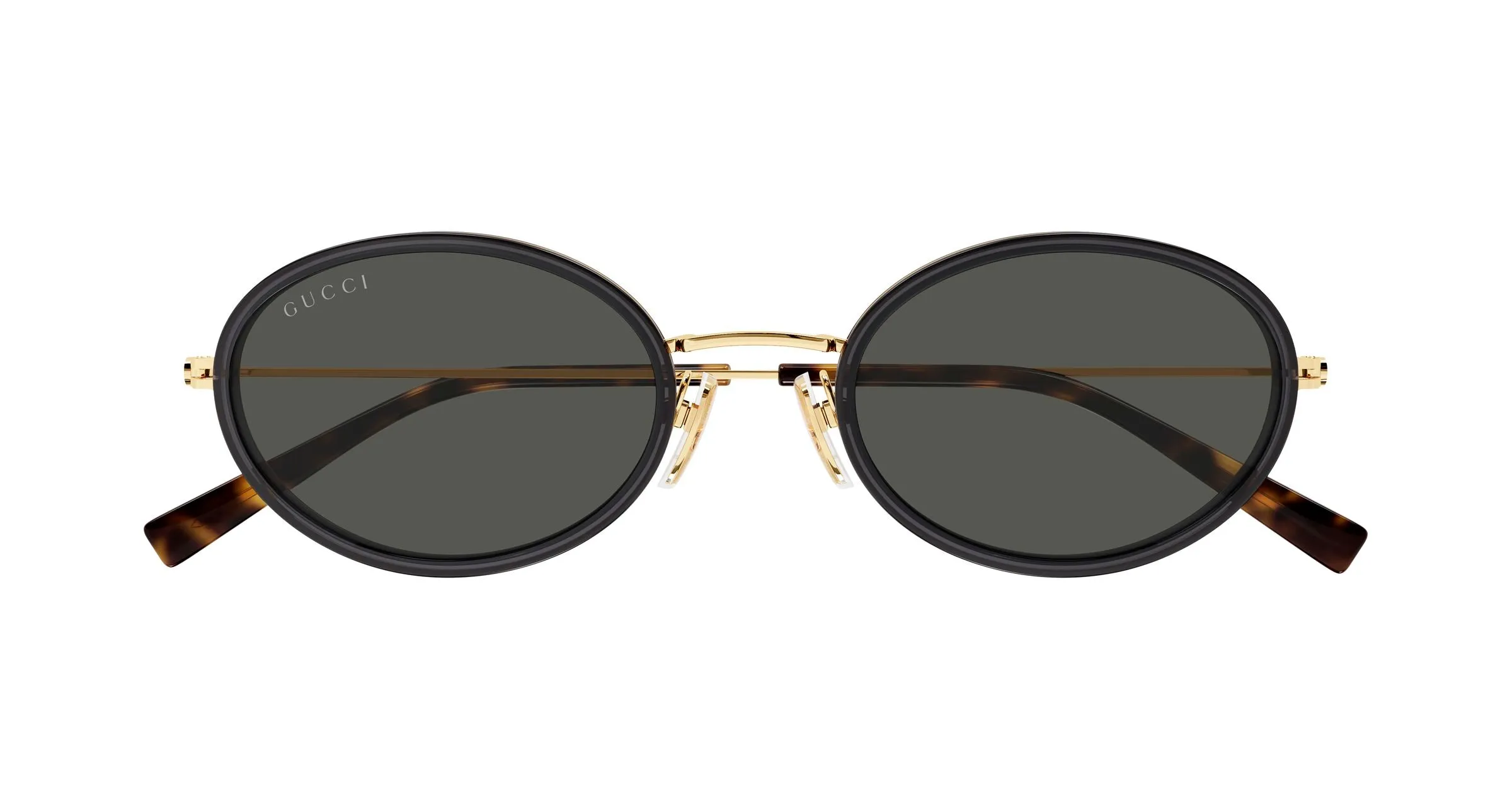 Gucci GG1980S 001 Occhiali da sole Iniettato Grigio Grigio Rotonda - immagine 2
