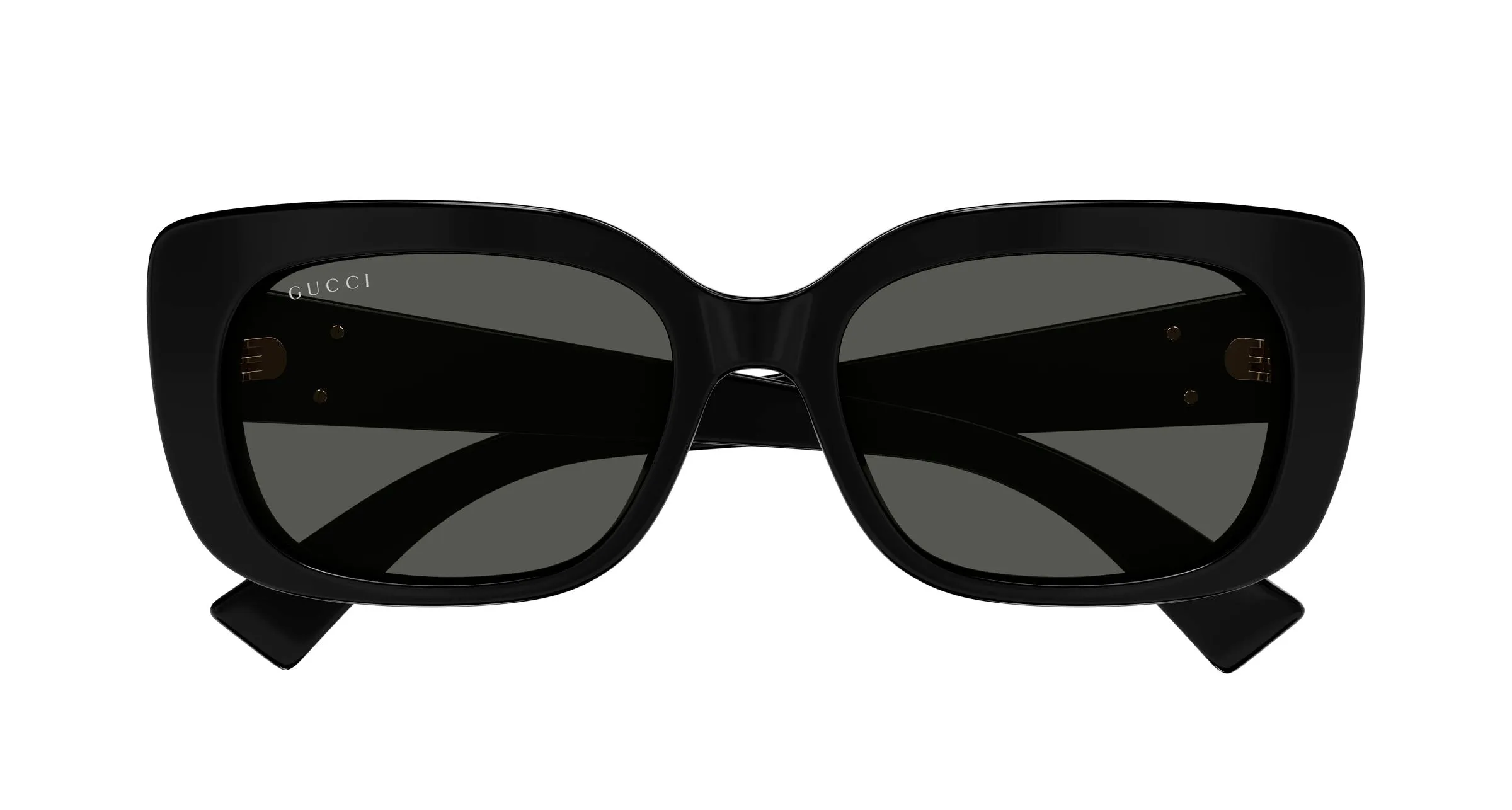 Gucci GG1979SK 001 Occhiali da sole Acetato Nero Grigio Squadrata - immagine 2