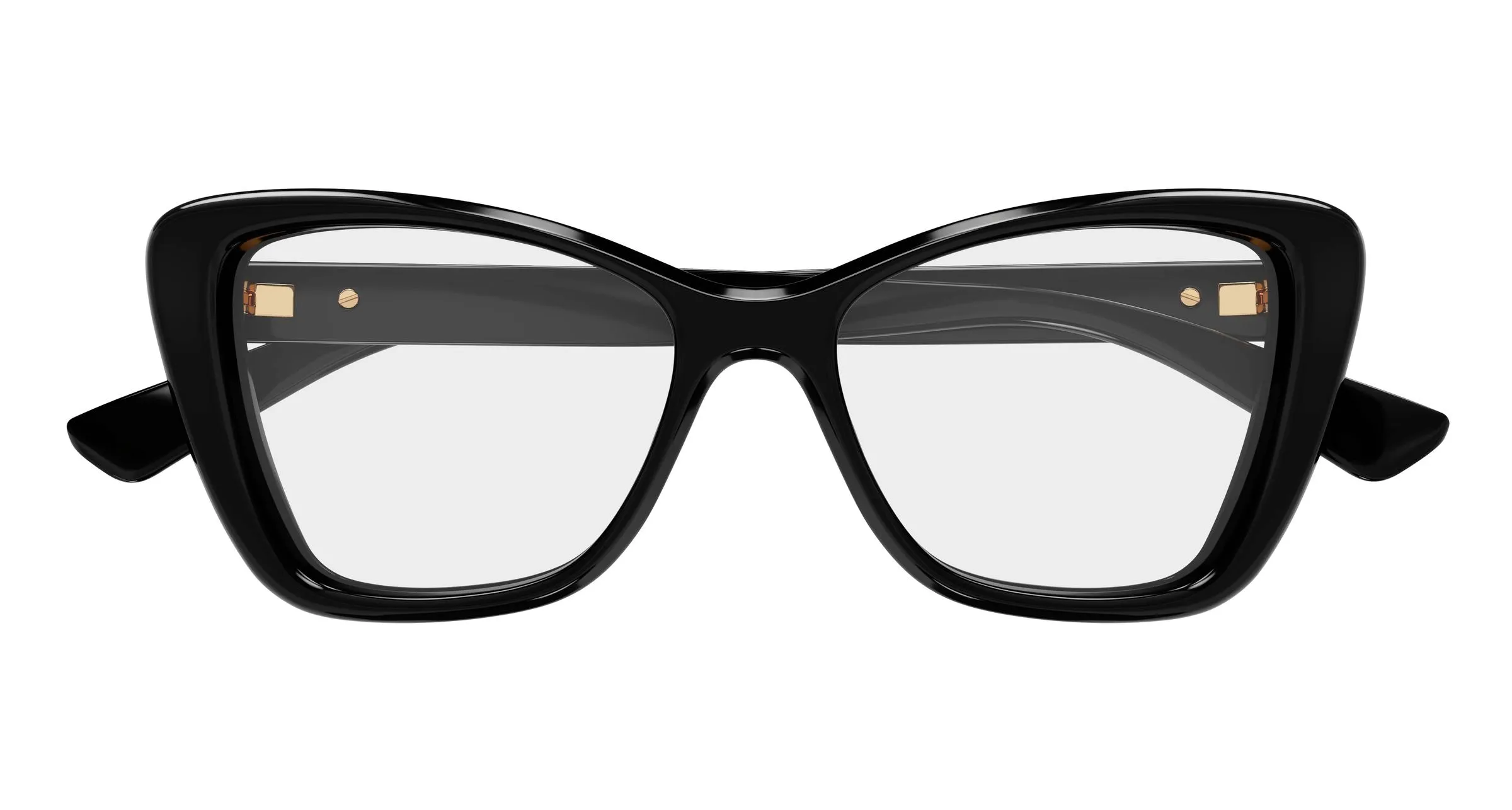 Gucci GG1977O 001 Montature da vista Iniettato Nero Trasparente Cat Eye - immagine 2