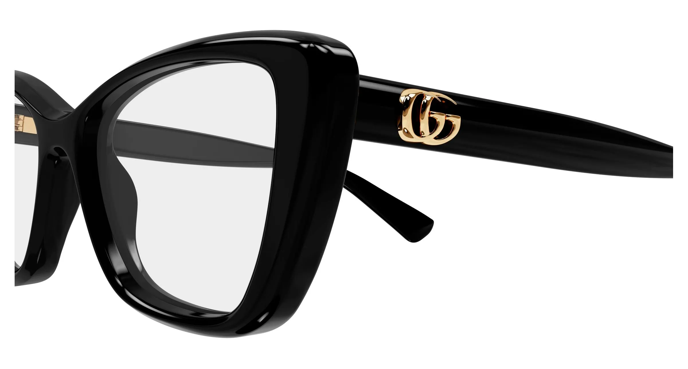 Gucci GG1977O 001 Montature da vista Iniettato Nero Trasparente Cat Eye - immagine 3