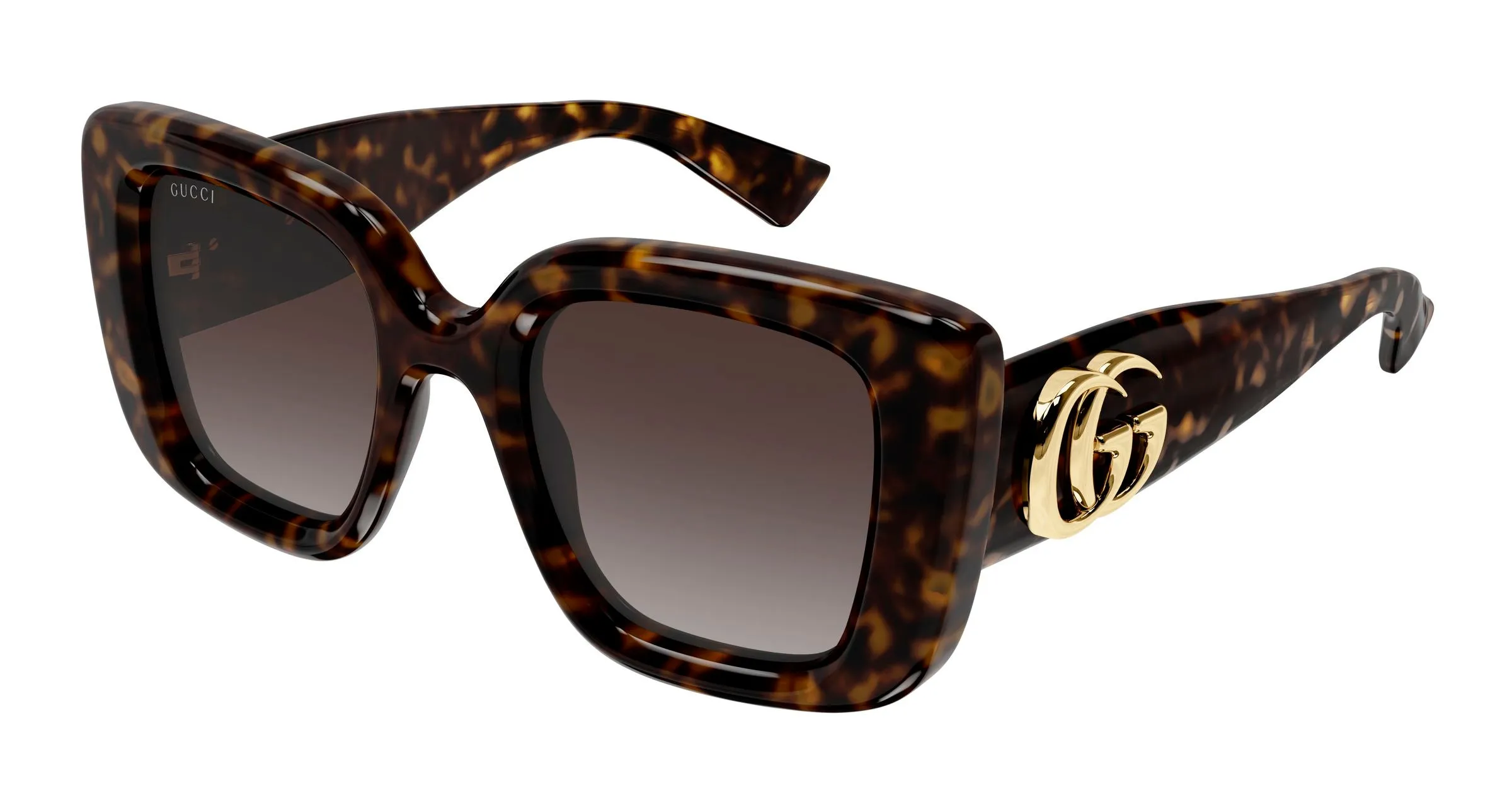 Gucci GG1975S 003 Occhiali da sole Iniettato Havana Marrone Farfalla - immagine 1
