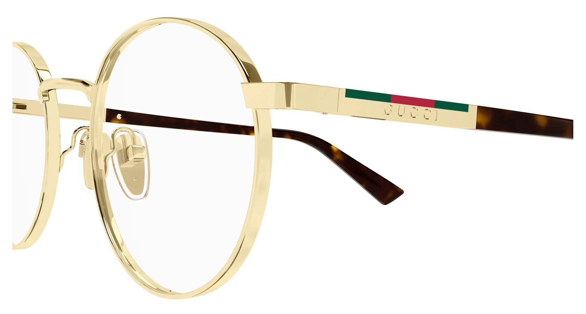 Gucci GG1966OK 002 Montature da vista Metallo Oro Trasparente Rotonda - immagine 3