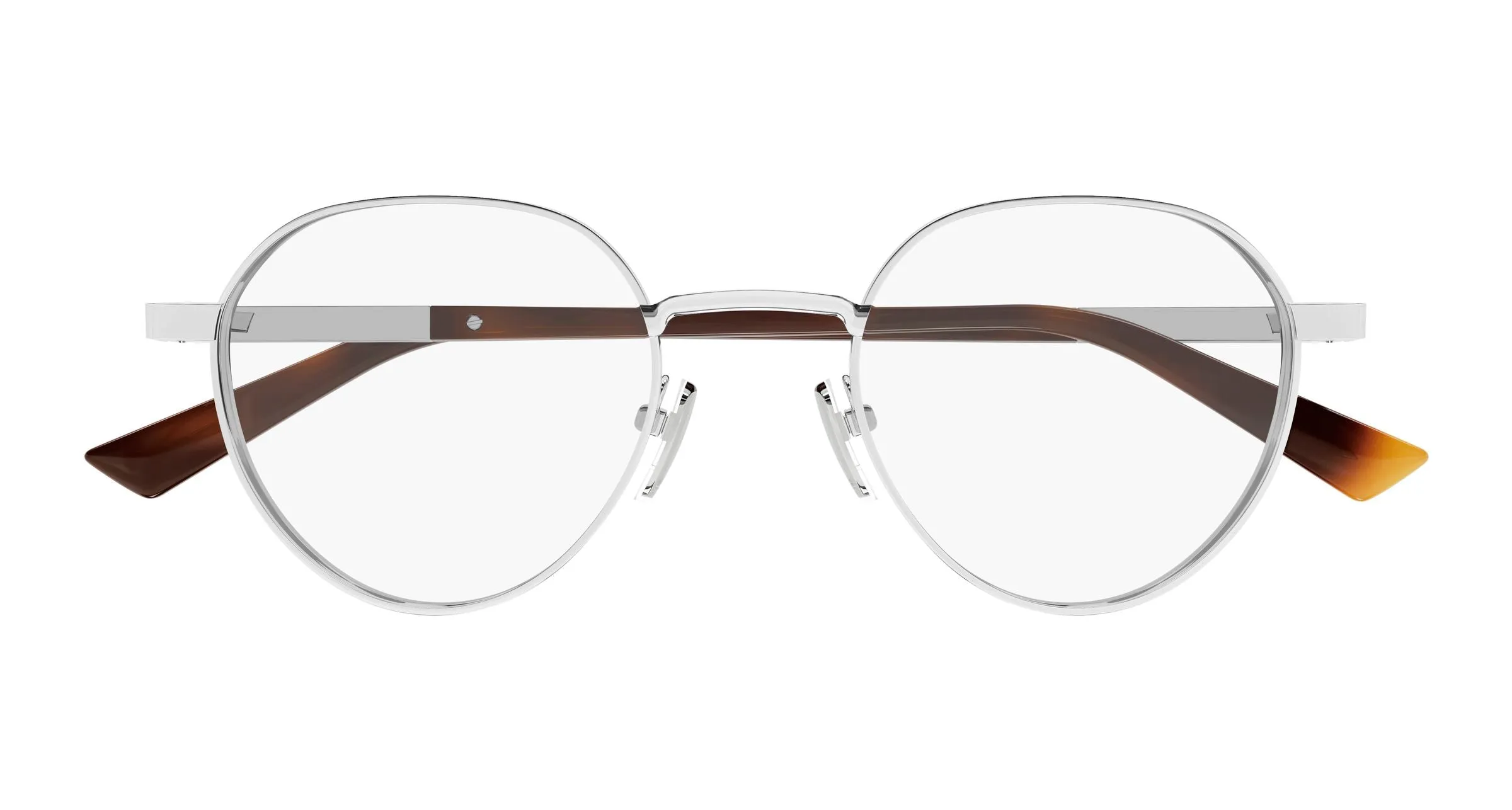 Gucci GG1963O 003 Montature da vista Metallo Argento Trasparente Rotonda - immagine 2