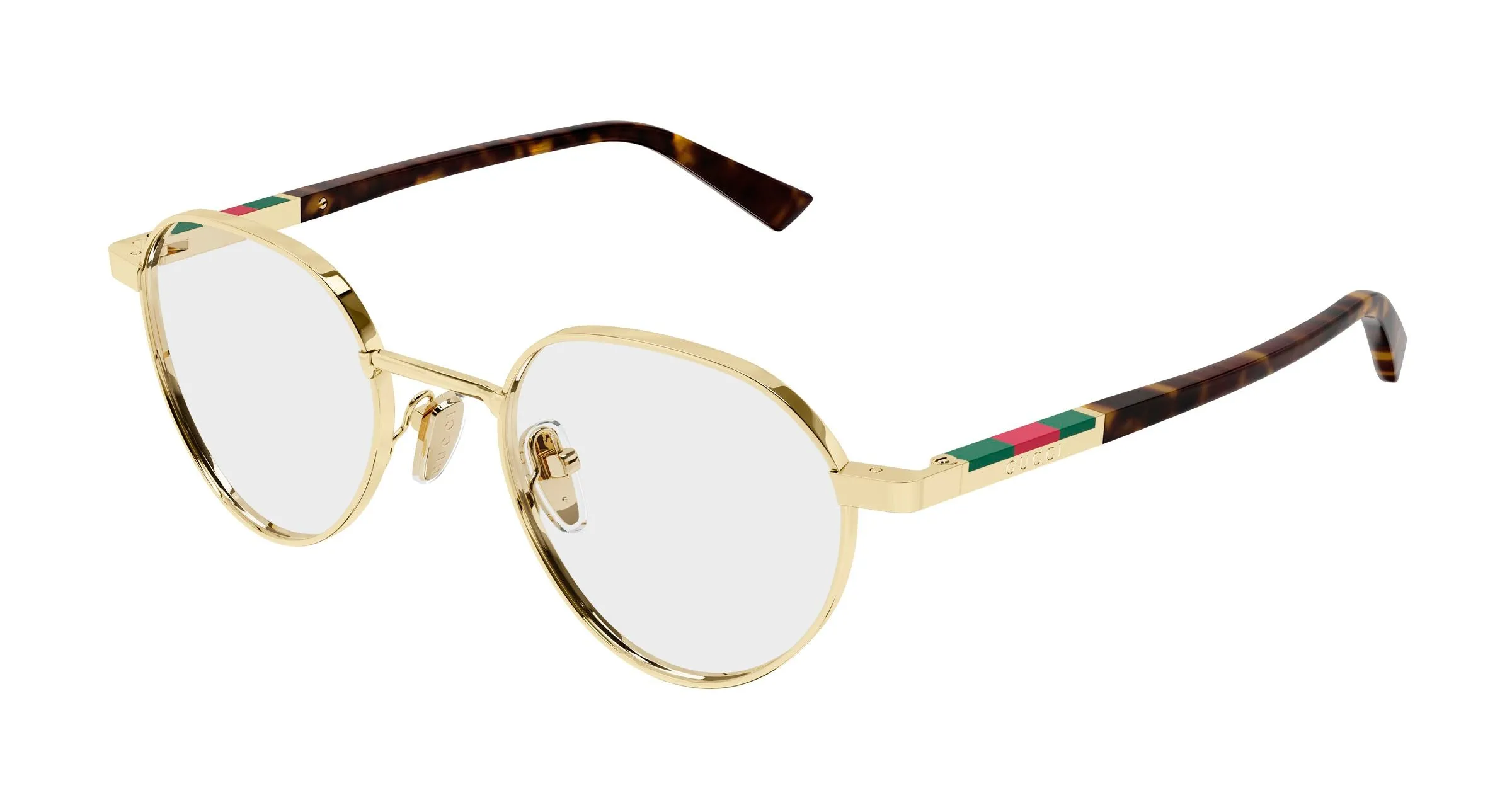 Gucci GG1963O 002 Montature da vista Metallo Oro Trasparente Rotonda - immagine 1