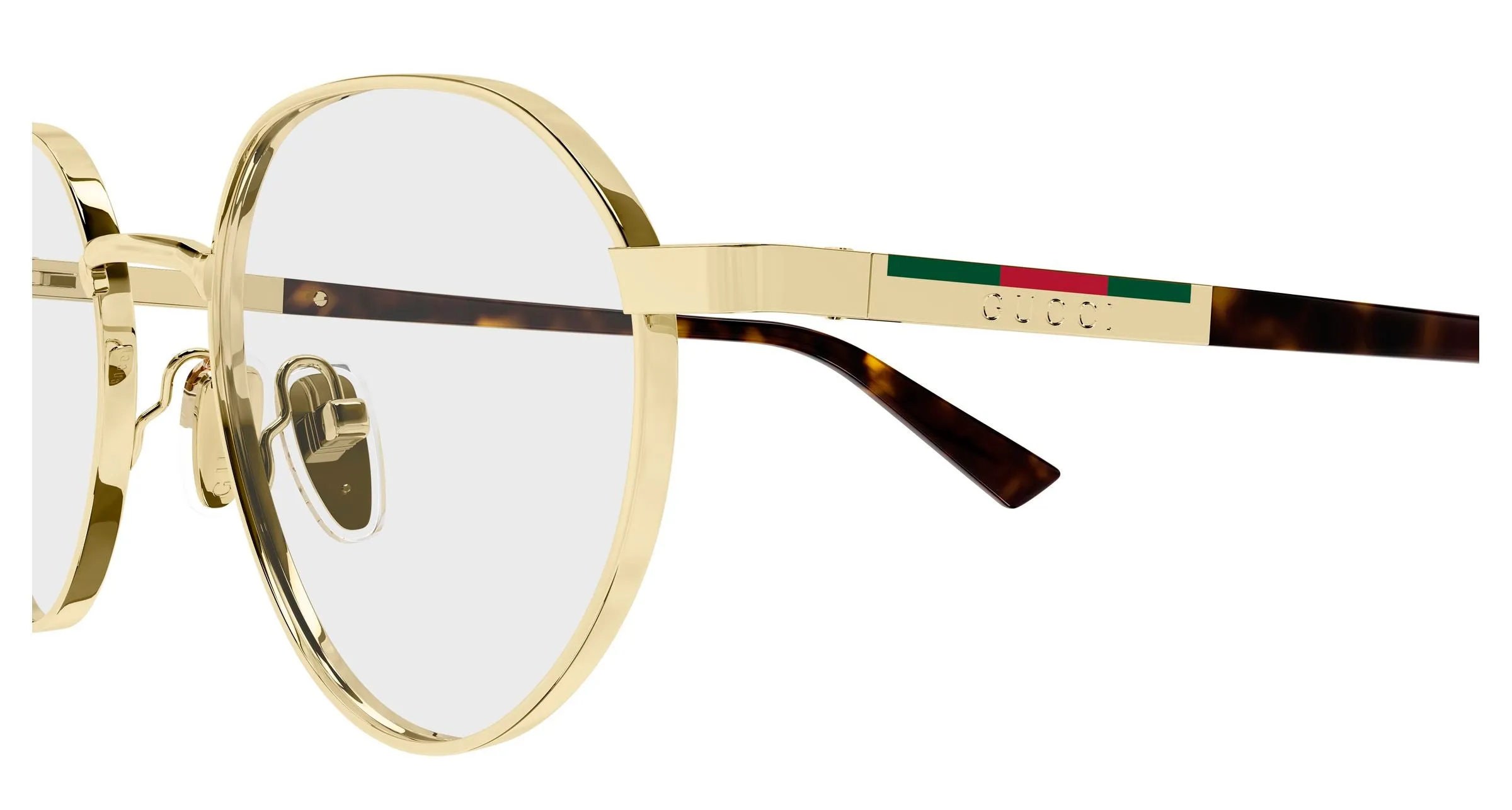 Gucci GG1963O 002 Montature da vista Metallo Oro Trasparente Rotonda - immagine 3