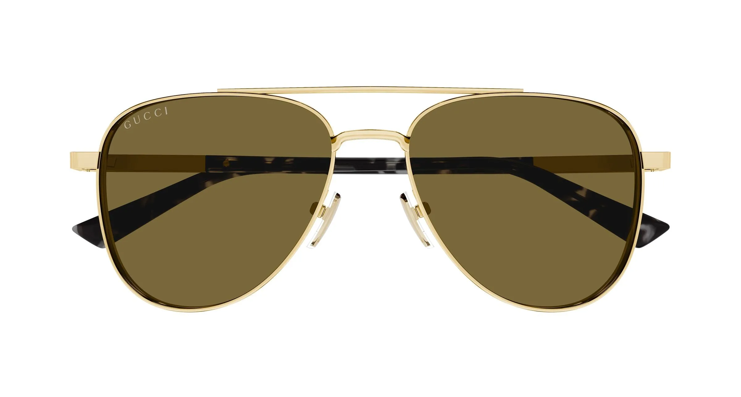 Gucci GG1962S 004 Occhiali da sole Metallo Oro Marrone Pilot - immagine 2