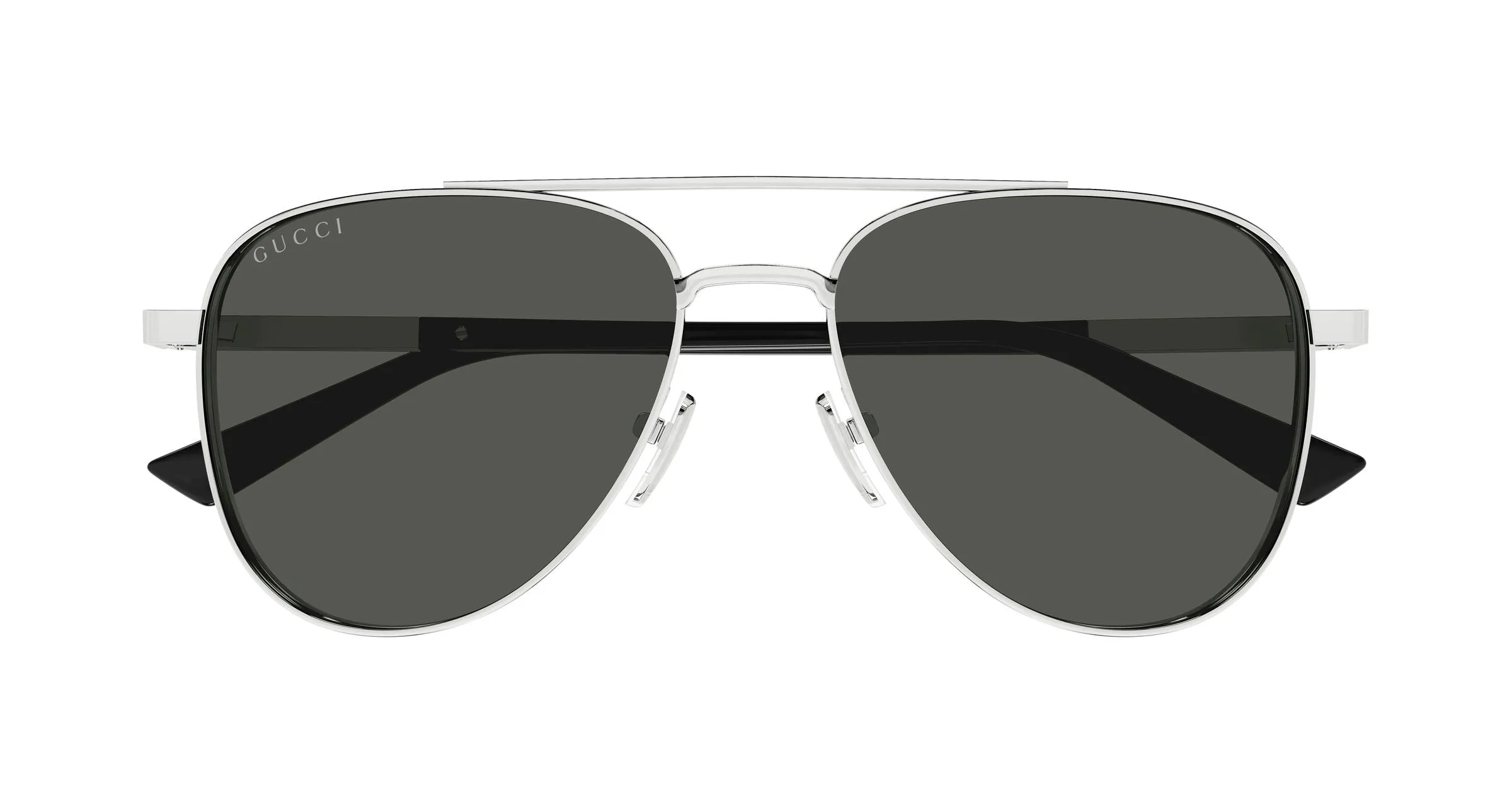 Gucci GG1962S 001 Occhiali da sole Metallo Argento Grigio Pilot - immagine 2