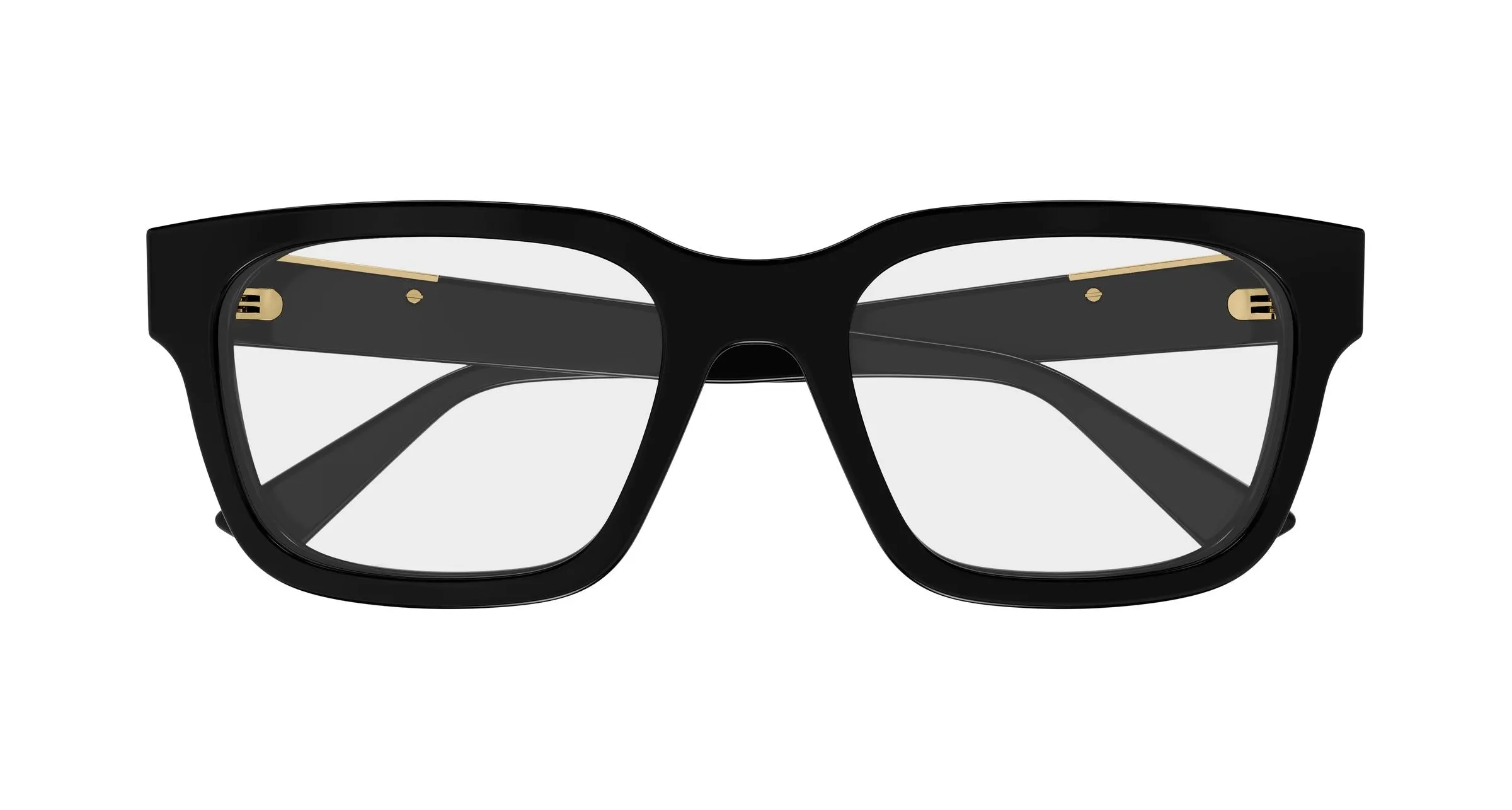 Gucci GG1961O 001 Montature da vista Acetato Nero Trasparente Squadrata - immagine 2
