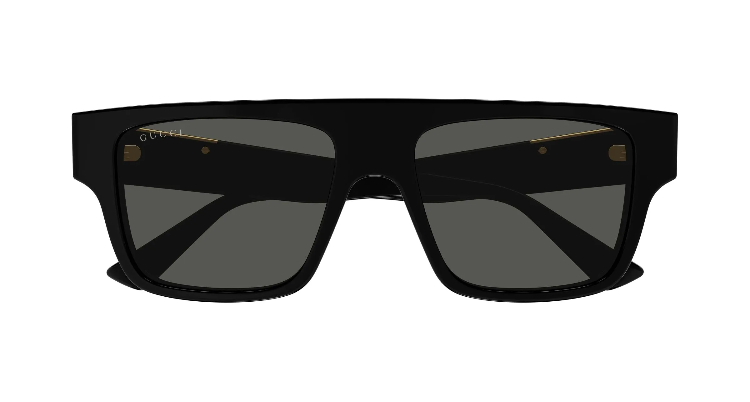 Gucci GG1960S 002 Occhiali da sole Acetato Nero Grigio Squadrata - immagine 2