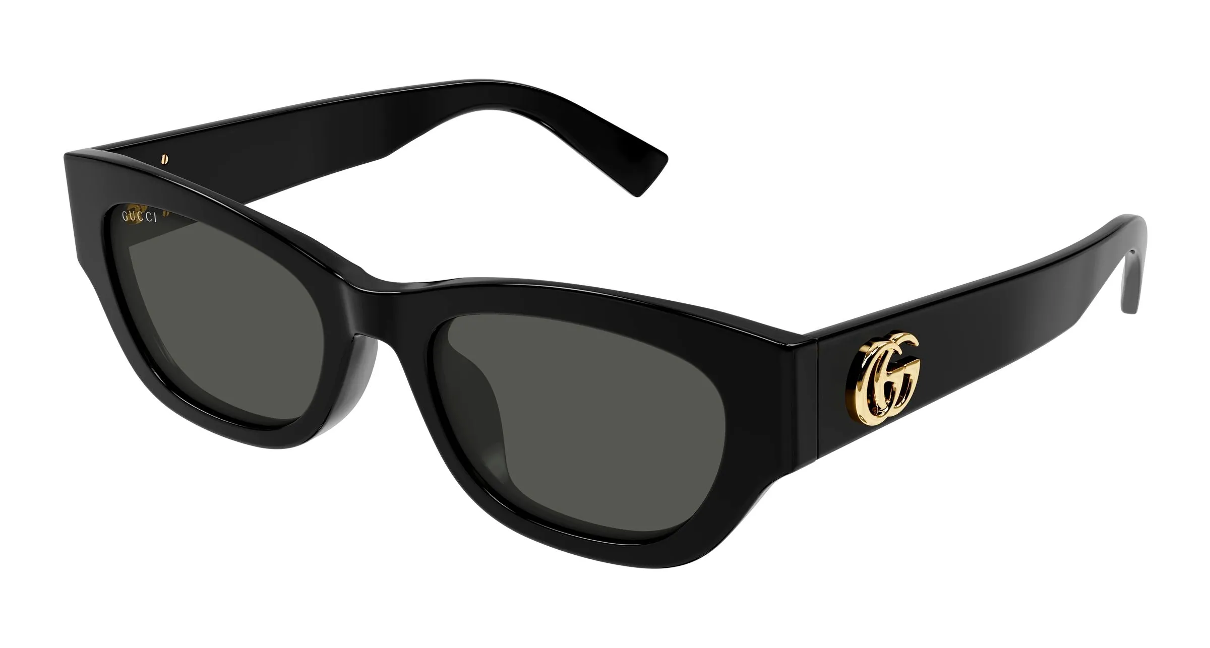 Gucci GG1954SA 001 Occhiali da sole Acetato Nero Grigio Cat Eye - immagine 1