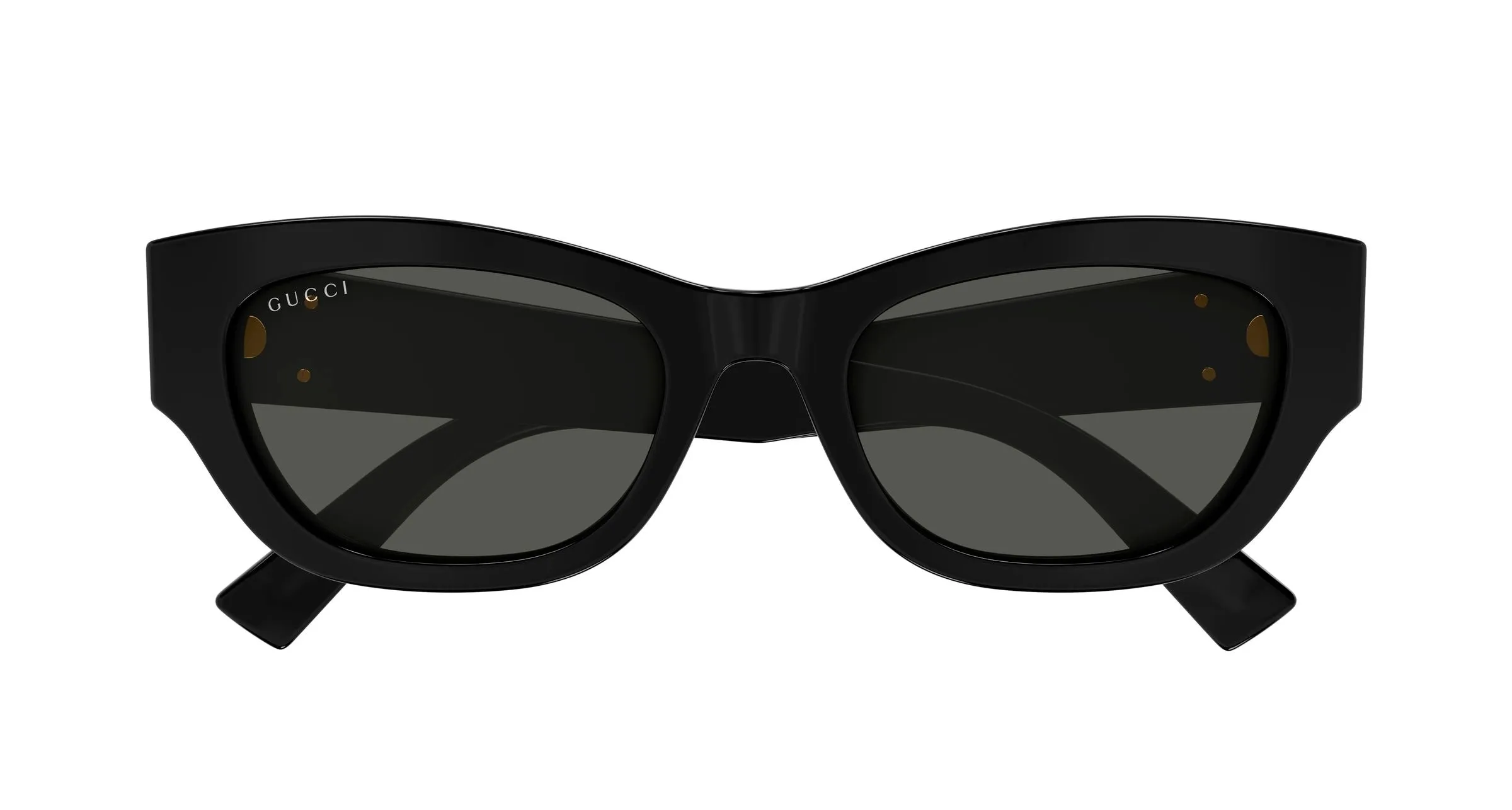 Gucci GG1954SA 001 Occhiali da sole Acetato Nero Grigio Cat Eye - immagine 2