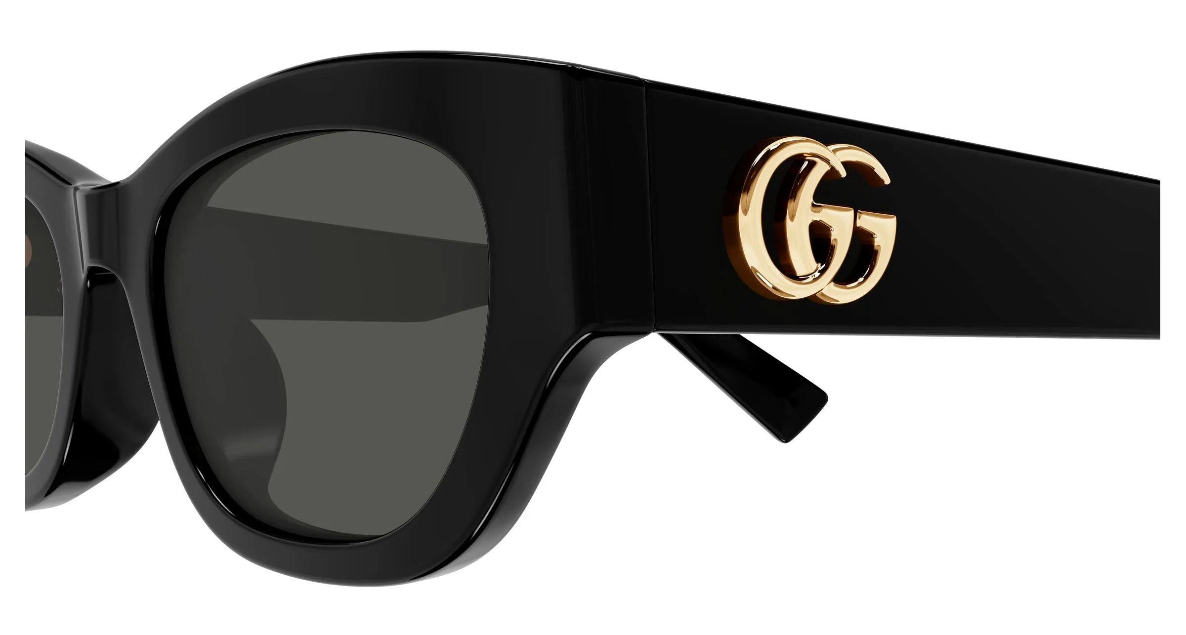Gucci GG1954SA 001 Occhiali da sole Acetato Nero Grigio Cat Eye - immagine 3