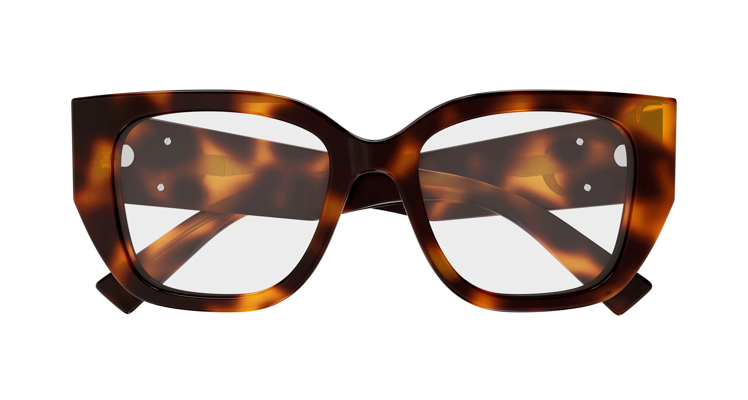 Gucci GG1952O 002 Montature da vista Acetato Havana Trasparente Farfalla - immagine 2