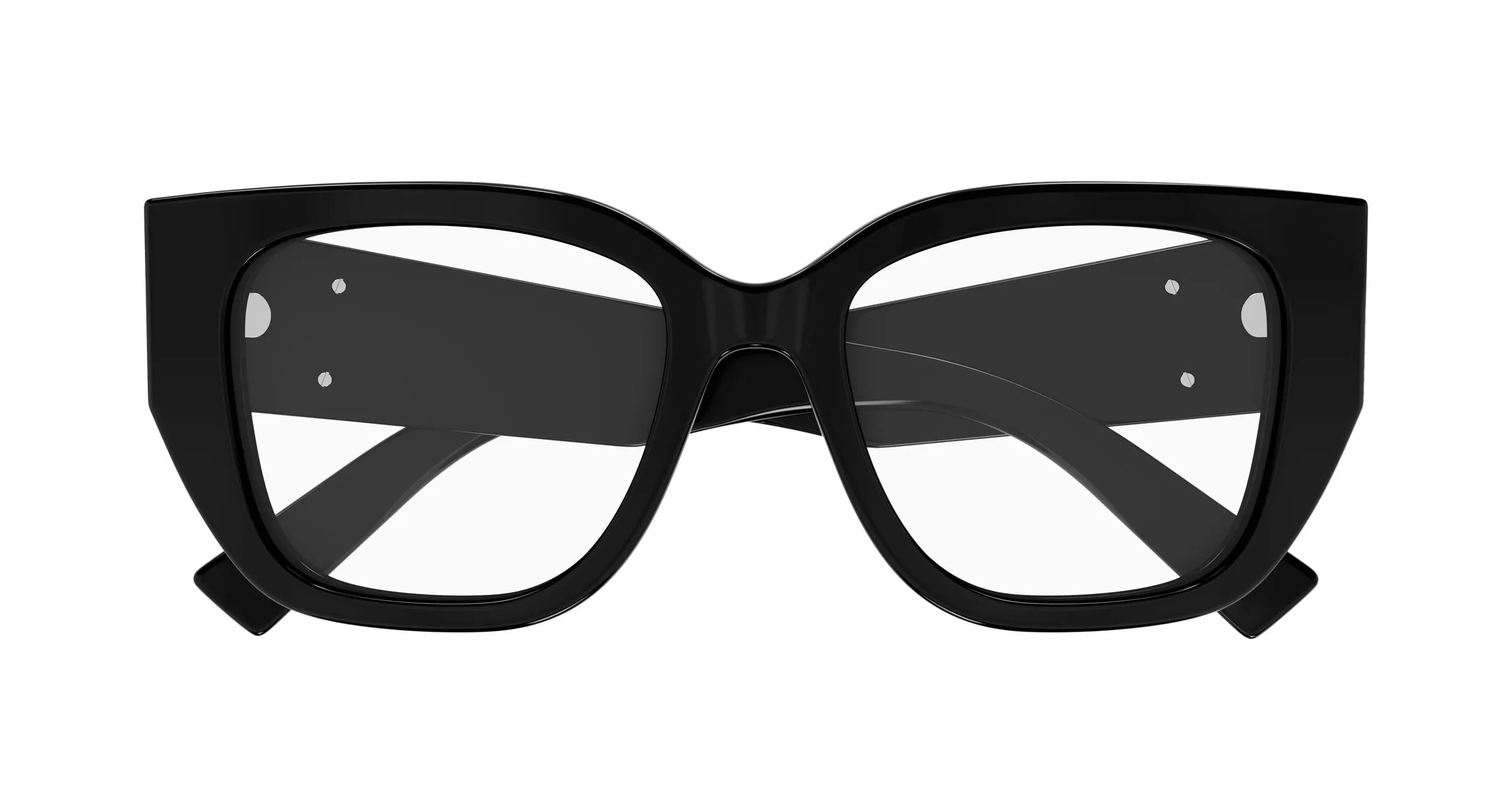 Gucci GG1952O 001 Montature da vista Acetato Nero Trasparente Farfalla - immagine 2