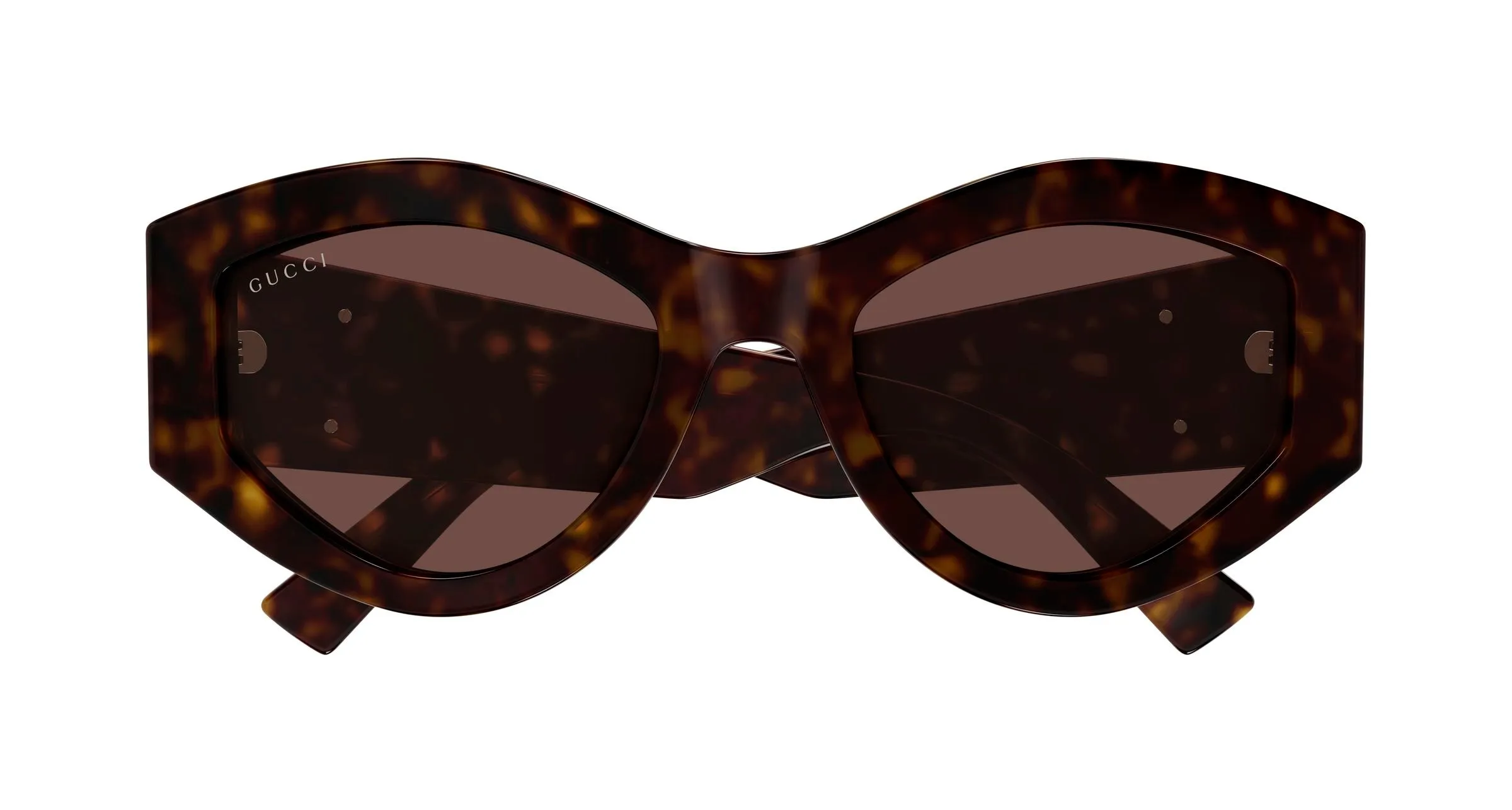 Gucci GG1951S 002 Occhiali da sole Acetato Havana Marrone Geometrica - immagine 2