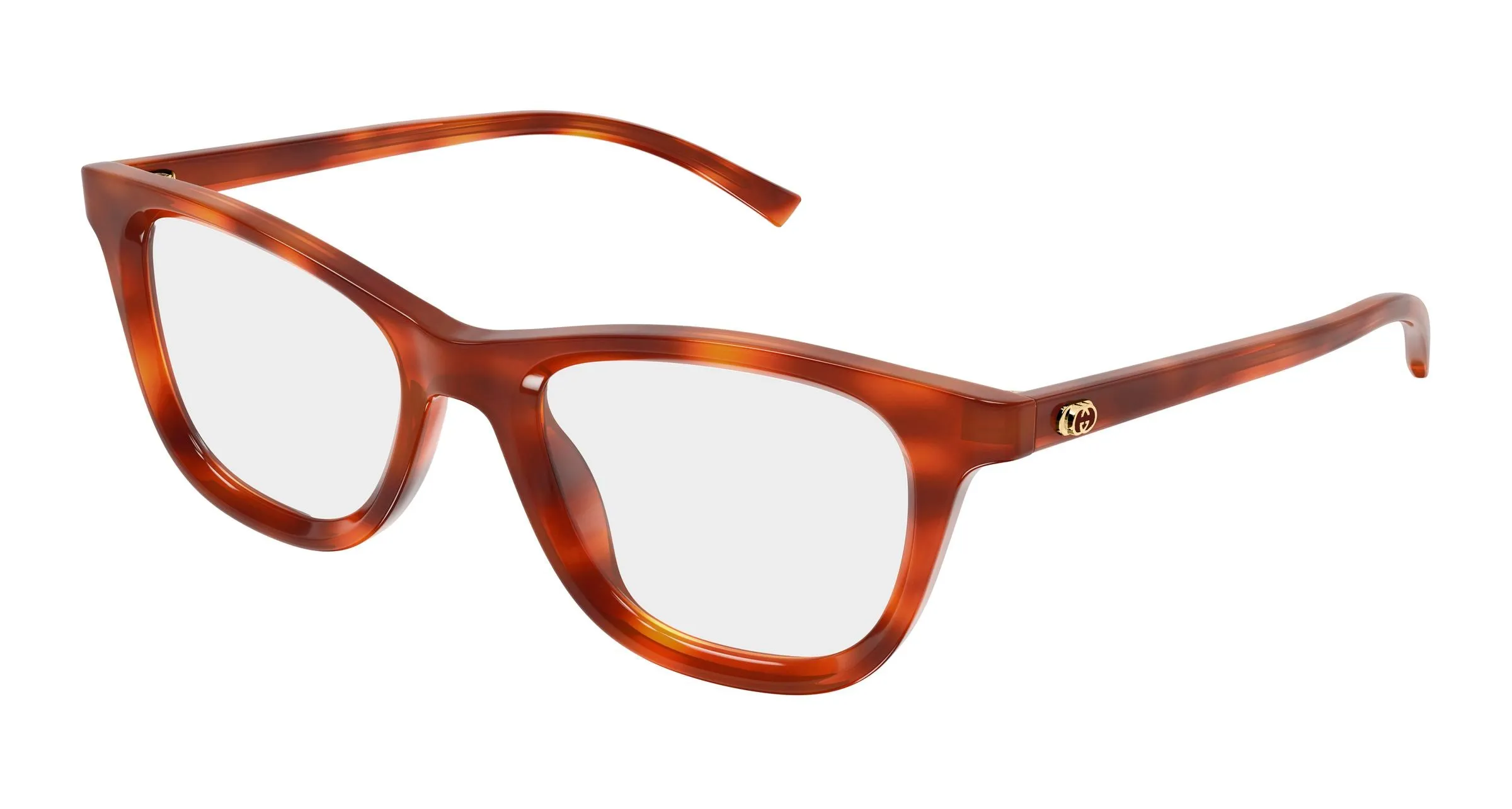 Gucci GG1945O 002 Montature da vista Acetato Havana Trasparente Cat Eye - immagine 1