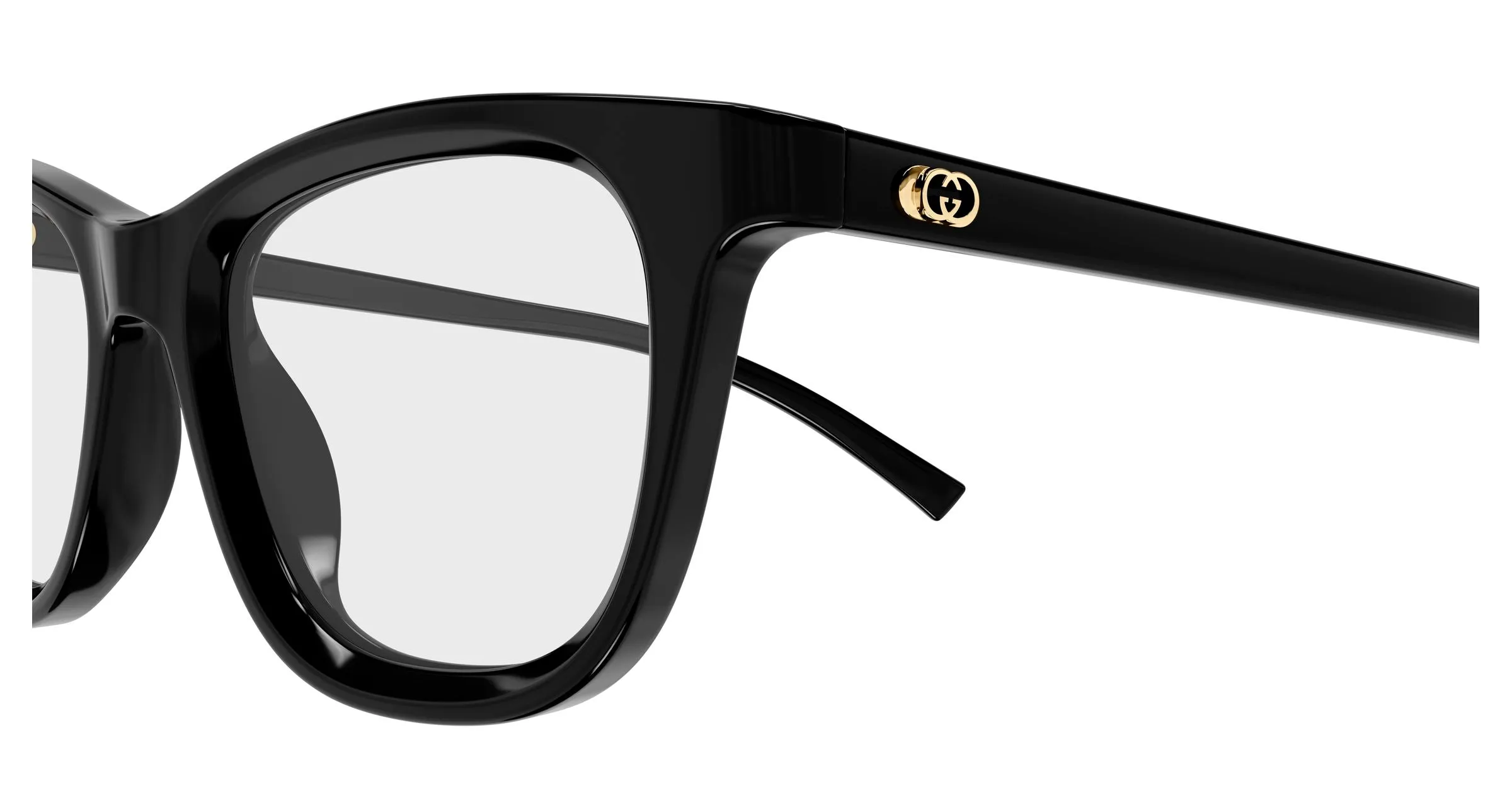 Gucci GG1945O 001 Montature da vista Acetato Nero Trasparente Cat Eye - immagine 3