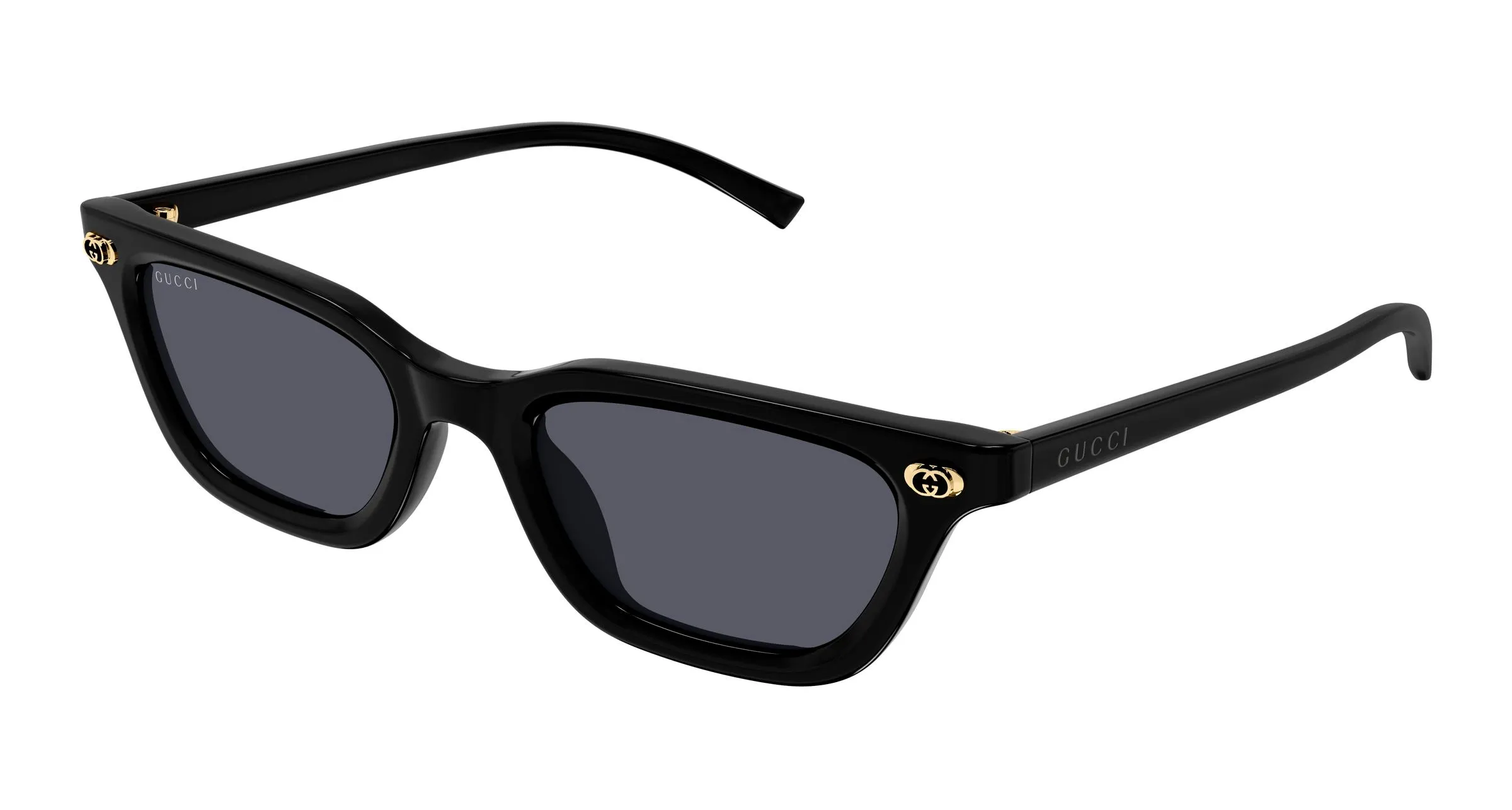 Gucci GG1944S 001 Occhiali da sole Acetato Nero Grigio Cat Eye - immagine 1