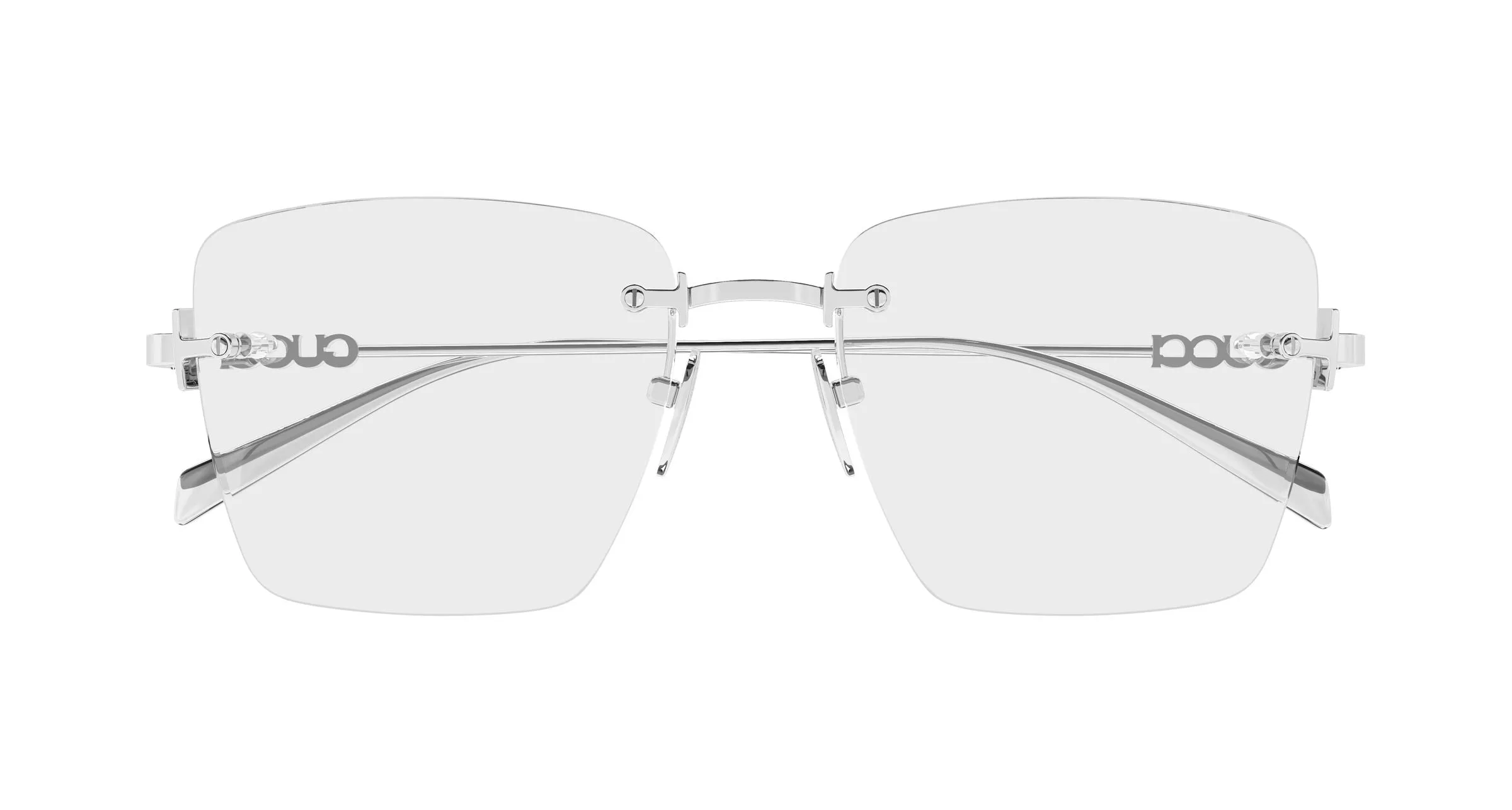 Gucci GG1938O 002 Montature da vista Metallo Argento Trasparente Squadrata - immagine 2