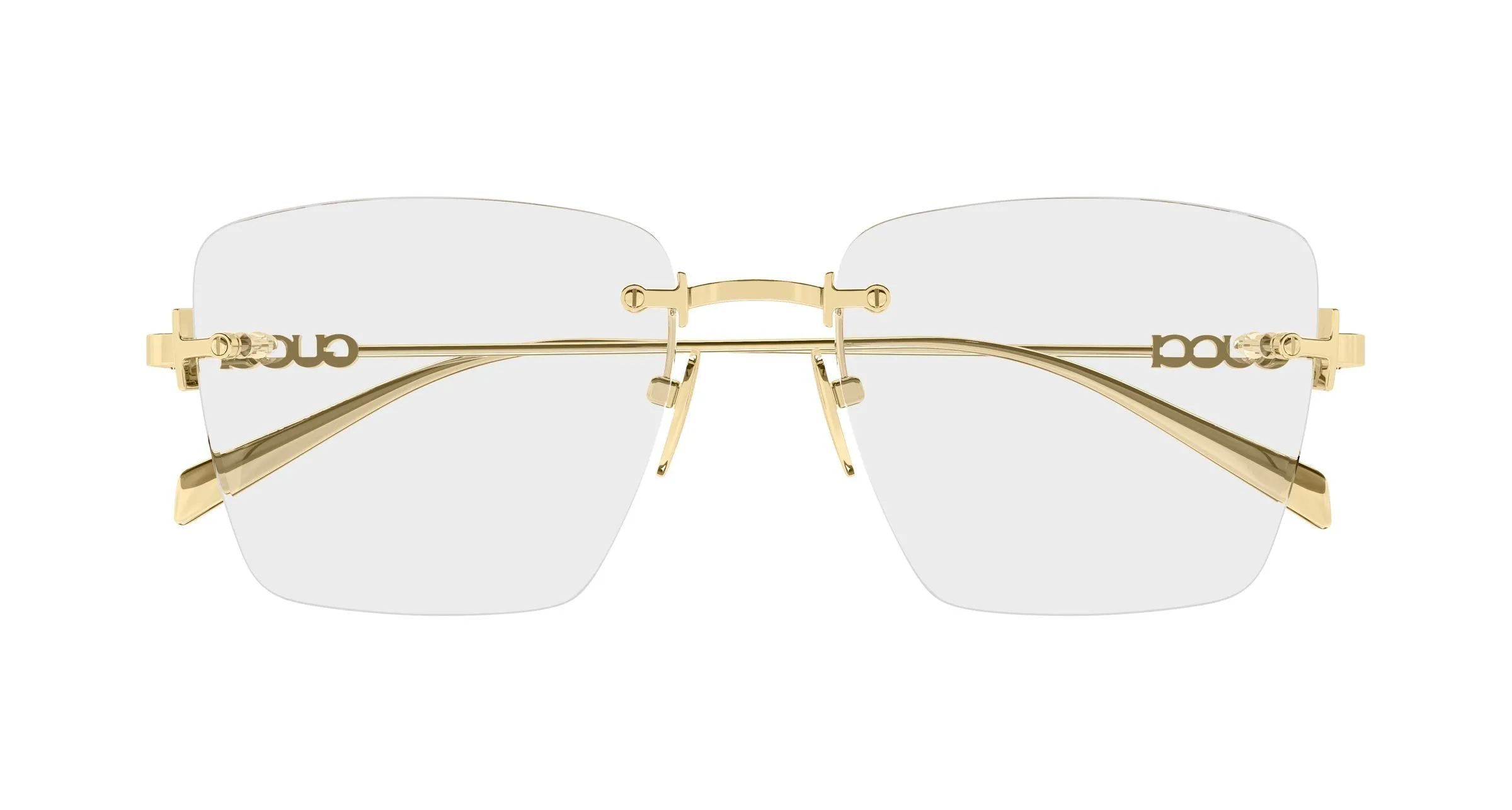 Gucci GG1938O 001 Montature da vista Metallo Oro Trasparente Squadrata - immagine 2