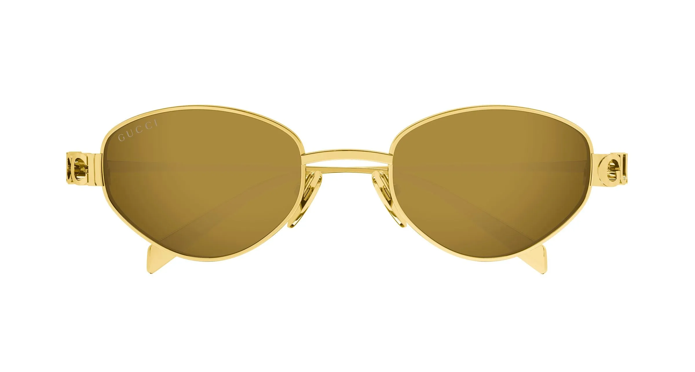 Gucci GG1935S 003 Occhiali da sole Metallo Oro Bronzo Geometrica - immagine 2