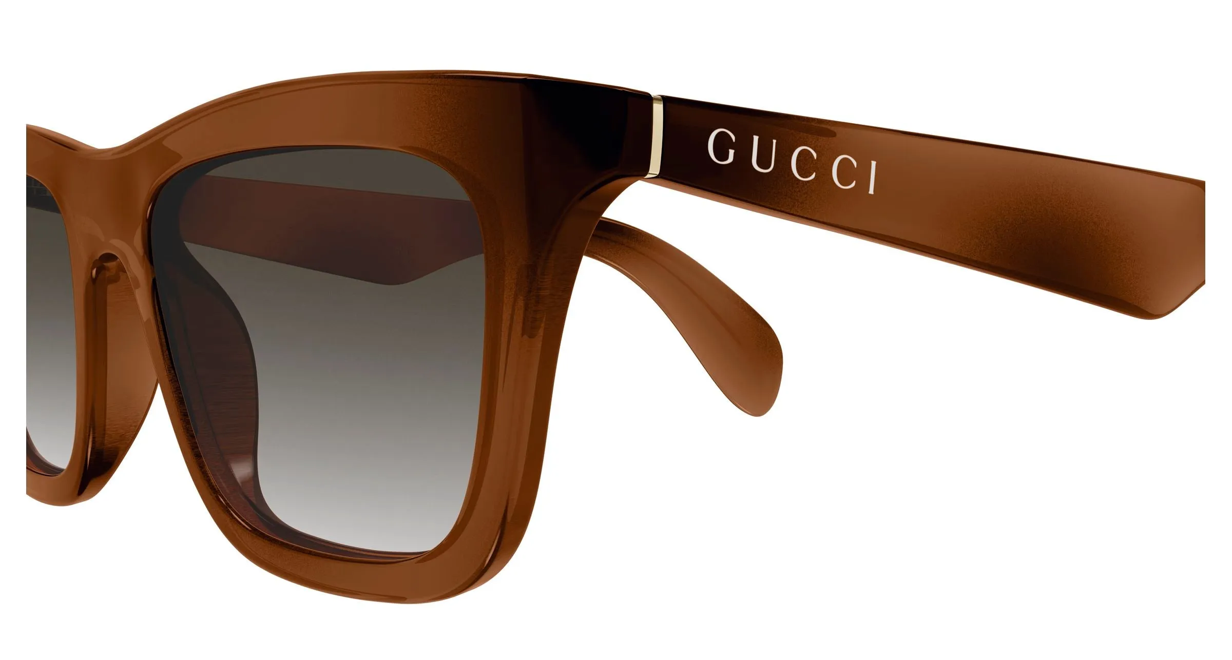 Gucci GG1933S 002 Occhiali da sole Iniettato Havana Grigio Squadrata - immagine 3