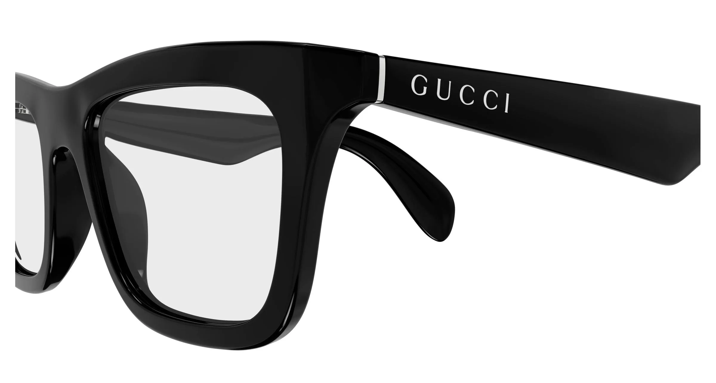Gucci GG1933O 001 Montature da vista Iniettato Nero Trasparente Squadrata - immagine 3
