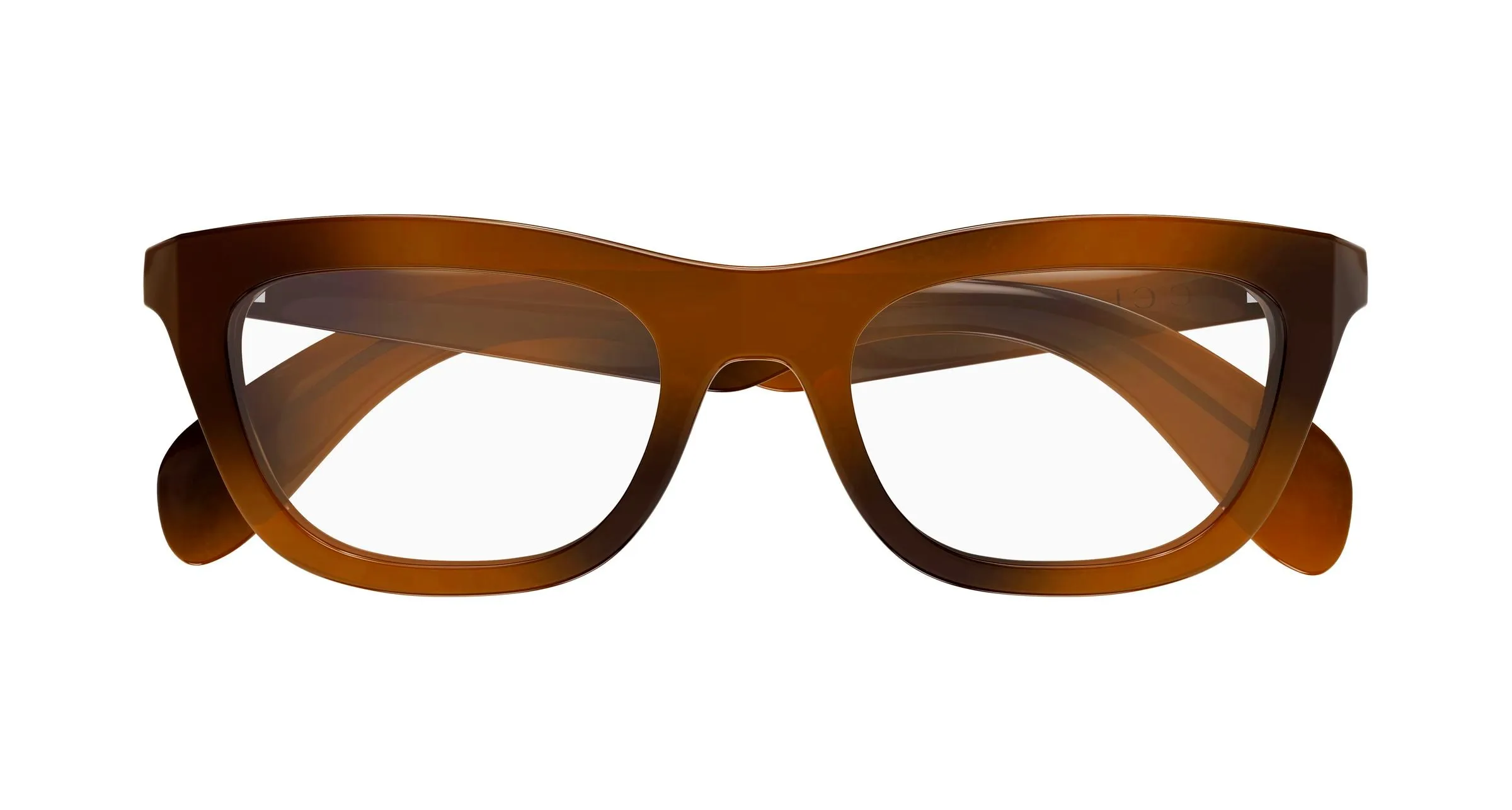 Gucci GG1932O 003 Montature da vista Iniettato Havana Trasparente Cat Eye - immagine 2