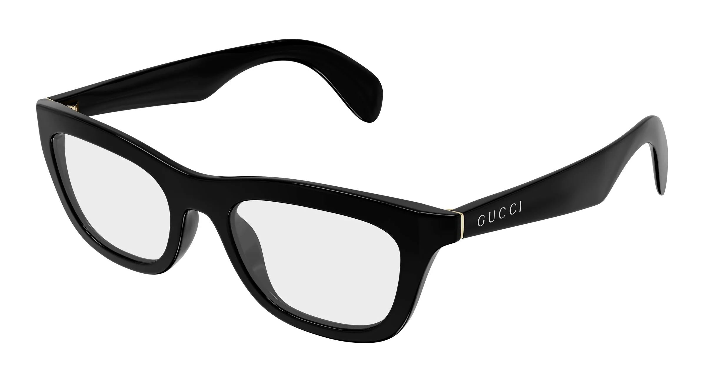 Gucci GG1932O 001 Montature da vista Iniettato Nero Trasparente Cat Eye - immagine 1