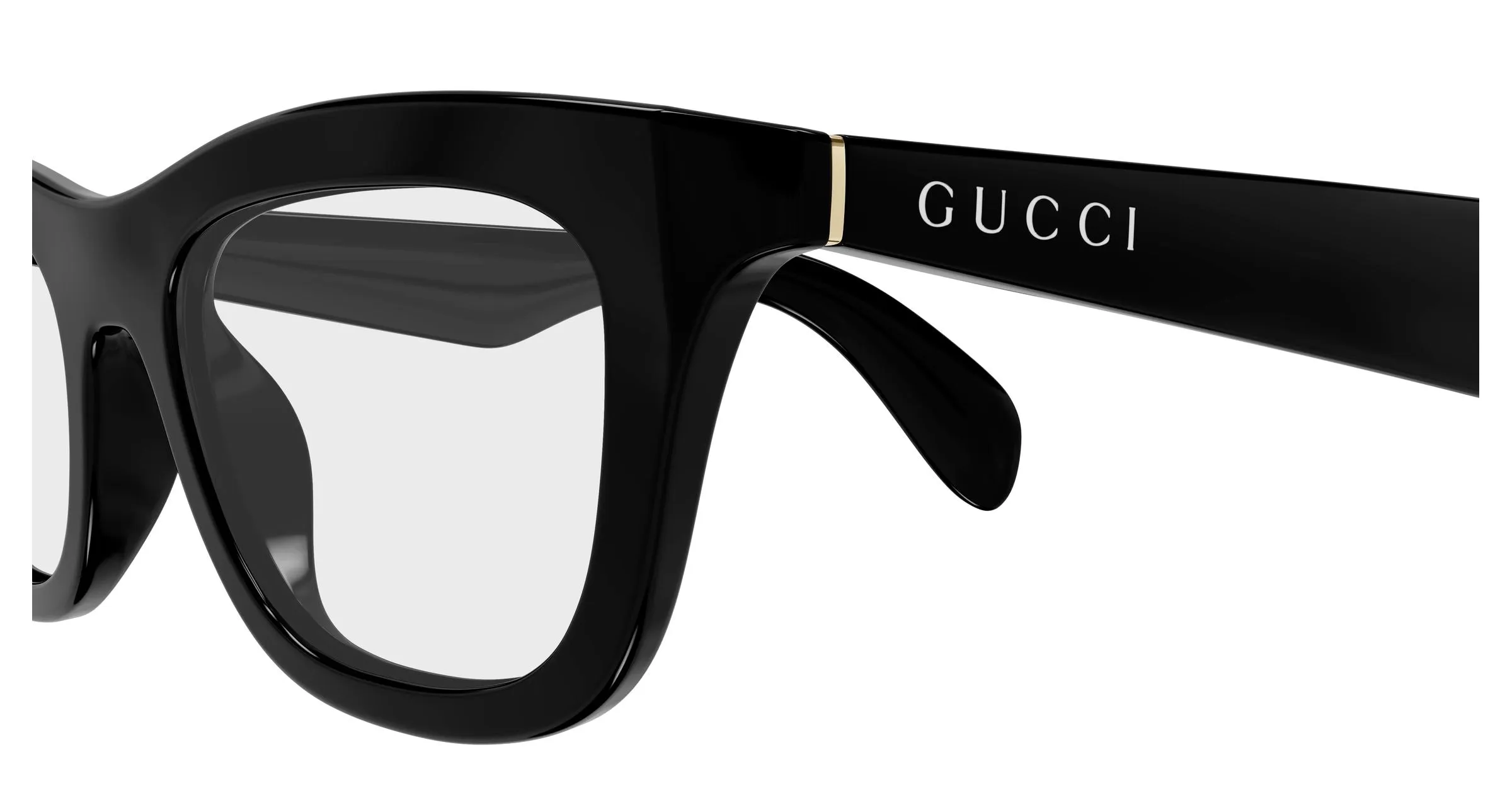 Gucci GG1932O 001 Montature da vista Iniettato Nero Trasparente Cat Eye - immagine 3