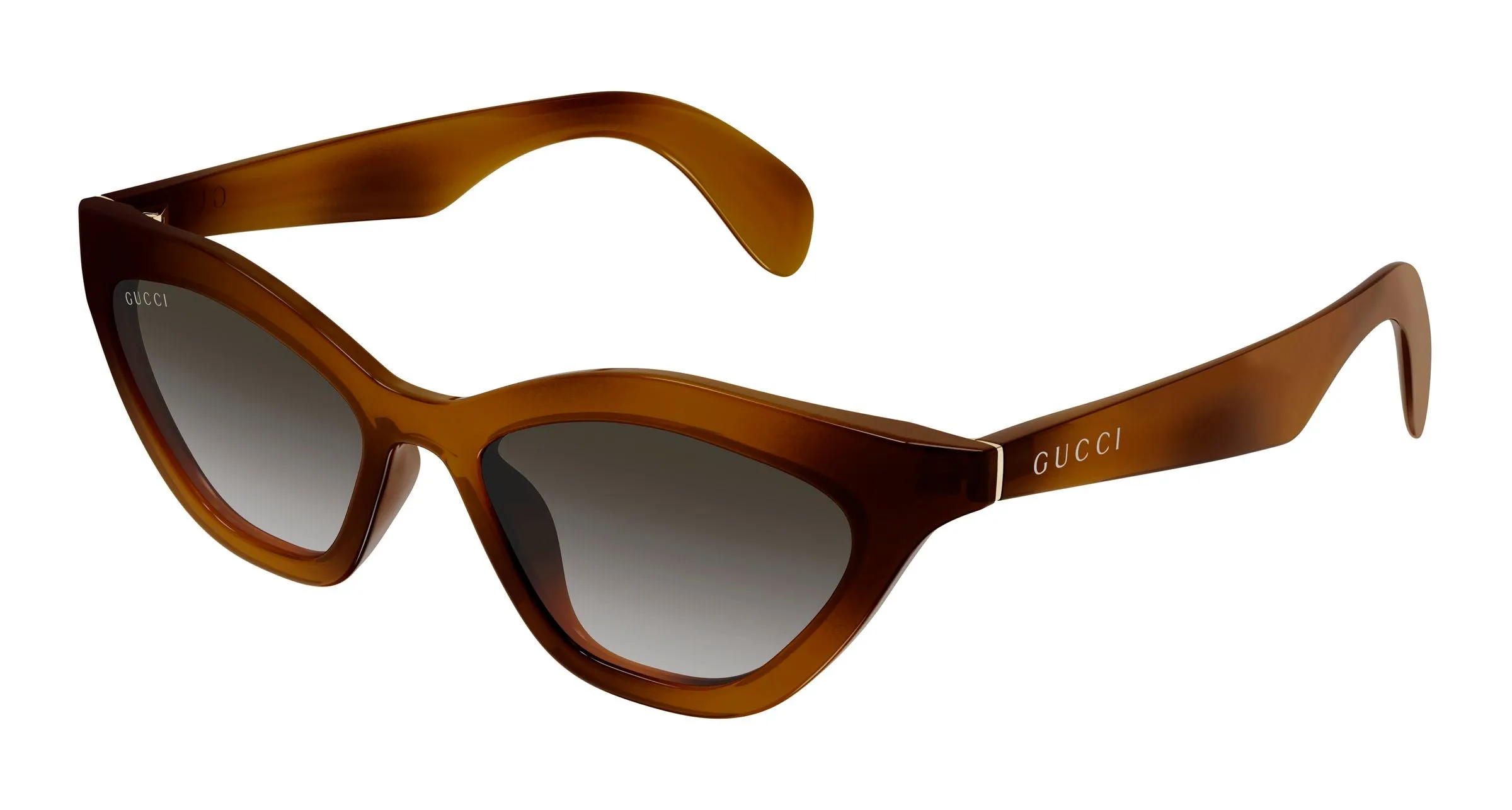 Gucci GG1931S 003 Occhiali da sole Iniettato Havana Grigio Cat Eye - immagine 1