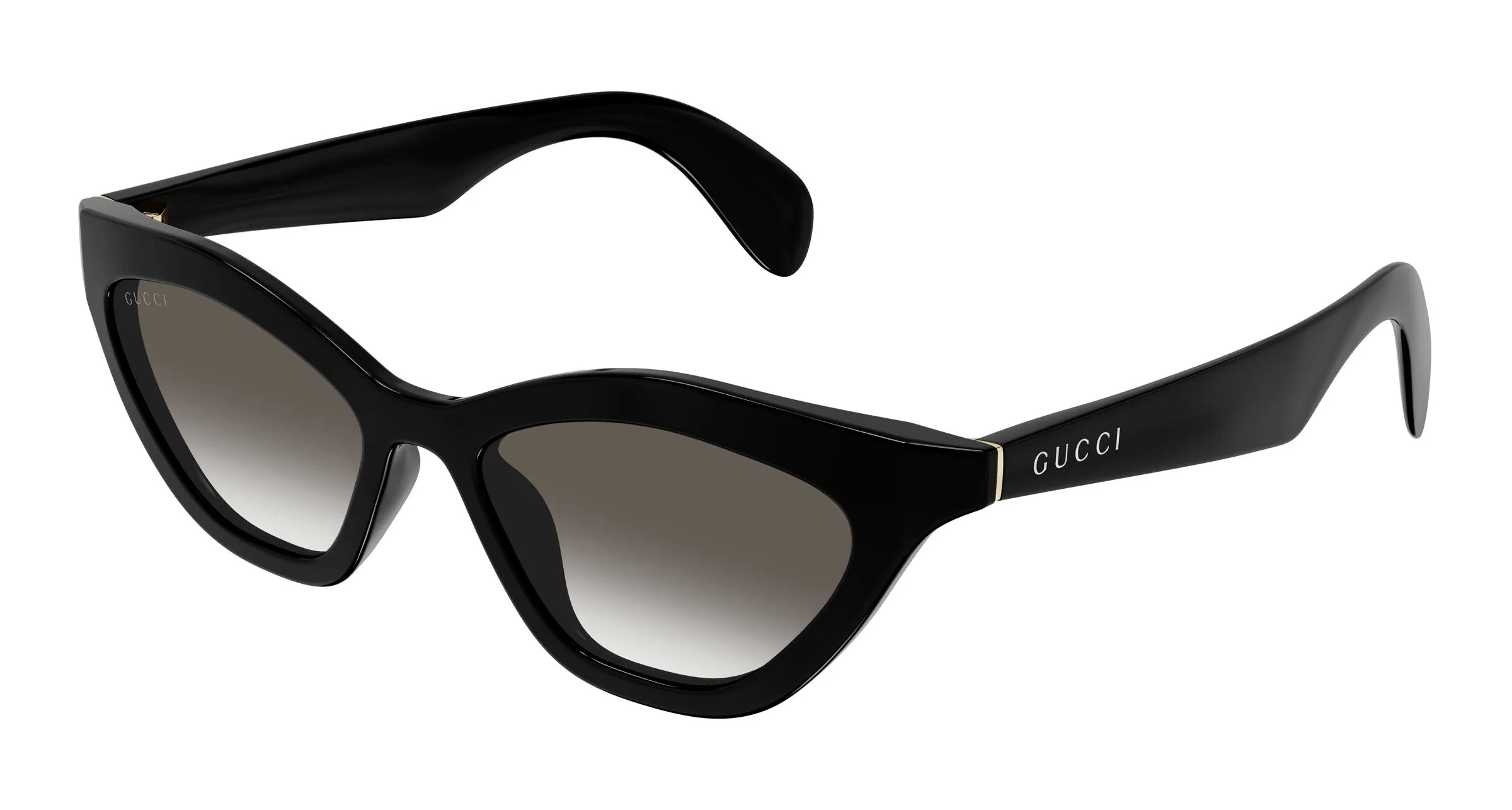Gucci GG1931S 001 Occhiali da sole Iniettato Nero Fumo Cat Eye - immagine 1