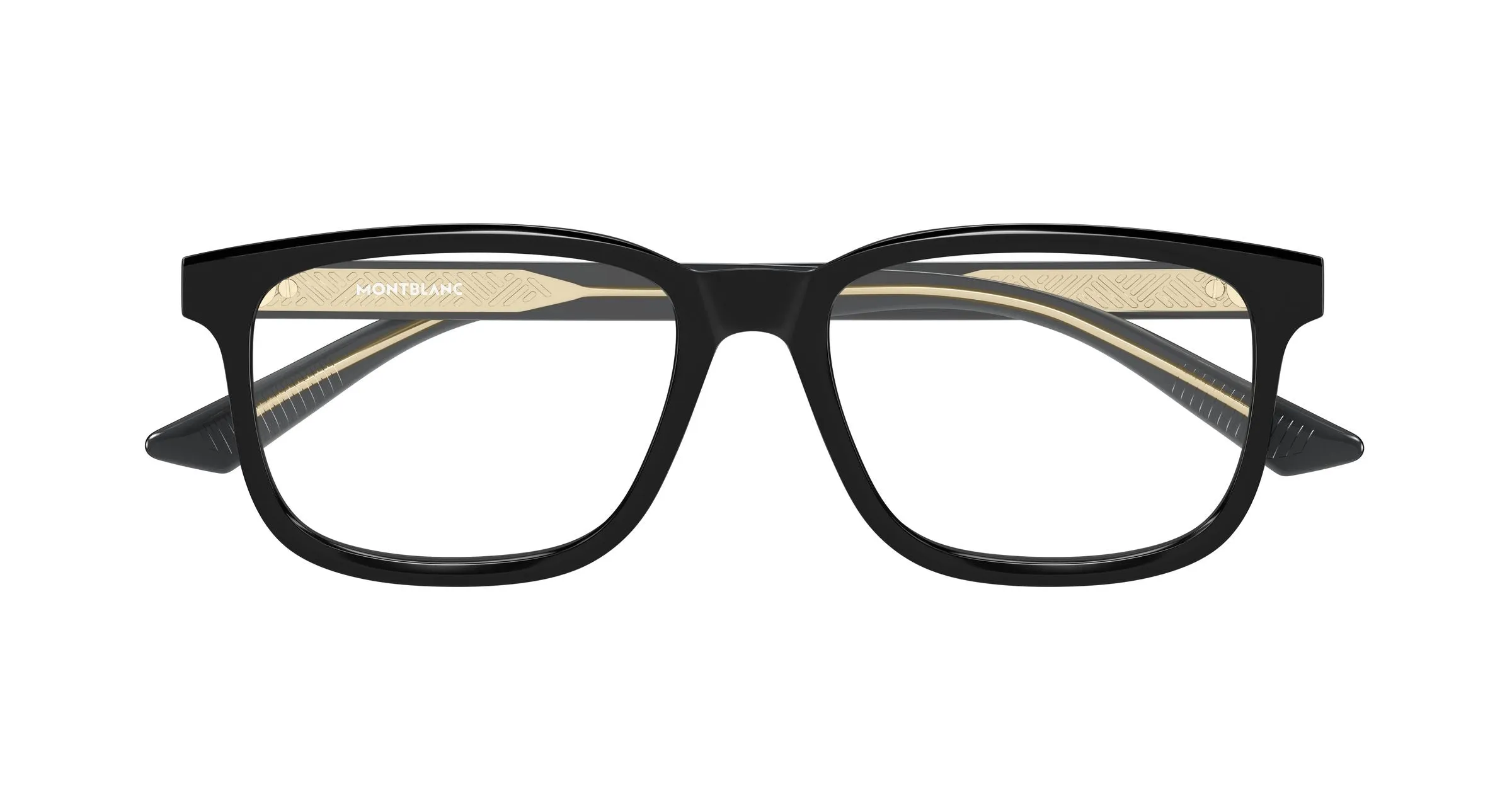Montblanc MB0452O 001 Montature da vista Acetato Nero Trasparente Squadrata - immagine 2