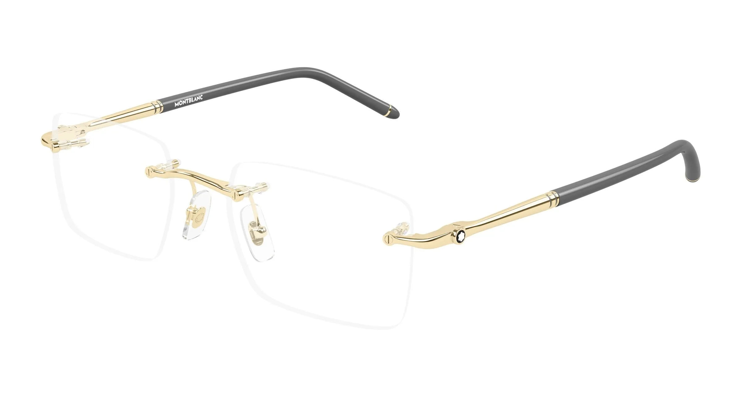 Montblanc MB0444O 004 Montature da vista Metallo Oro Trasparente Squadrata - immagine 1