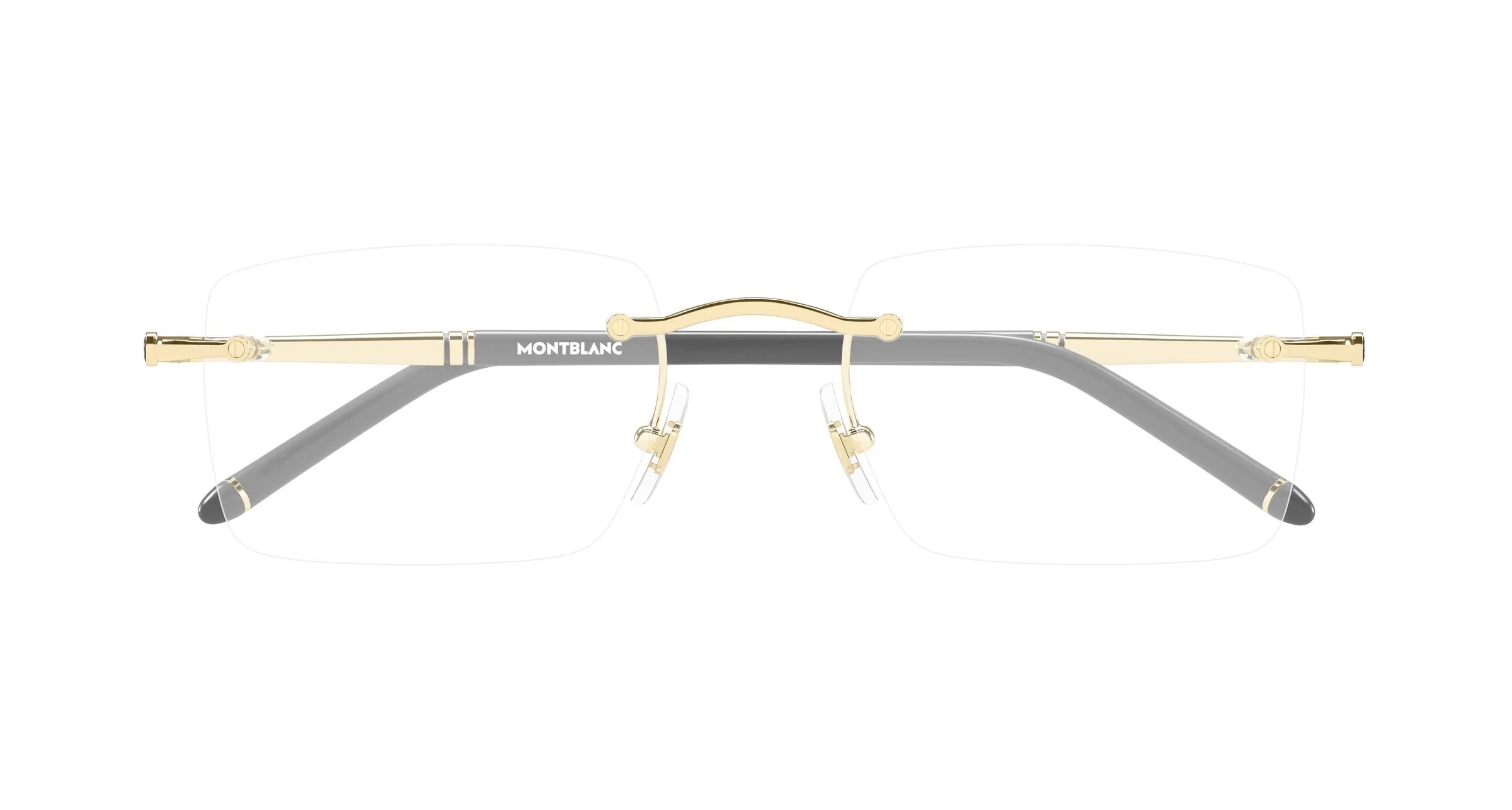 Montblanc MB0444O 004 Montature da vista Metallo Oro Trasparente Squadrata - immagine 2