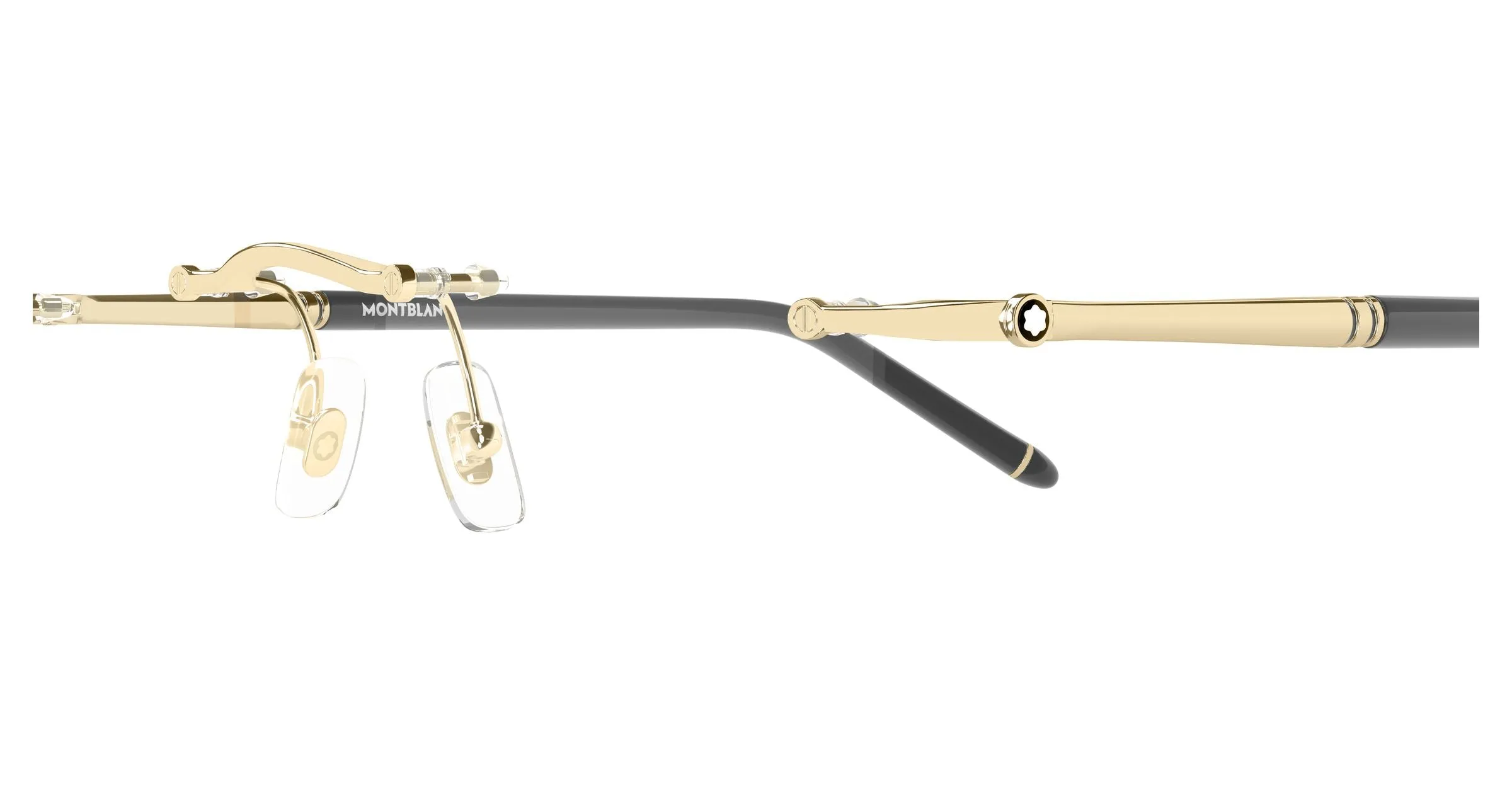 Montblanc MB0444O 004 Montature da vista Metallo Oro Trasparente Squadrata - immagine 3
