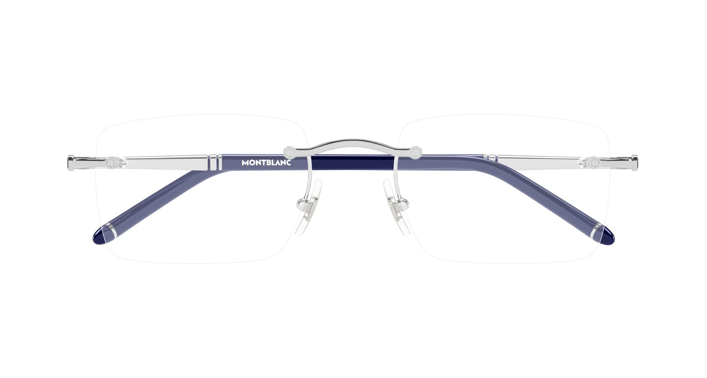 Montblanc MB0444O 003 Montature da vista Metallo Argento Trasparente Squadrata - immagine 2