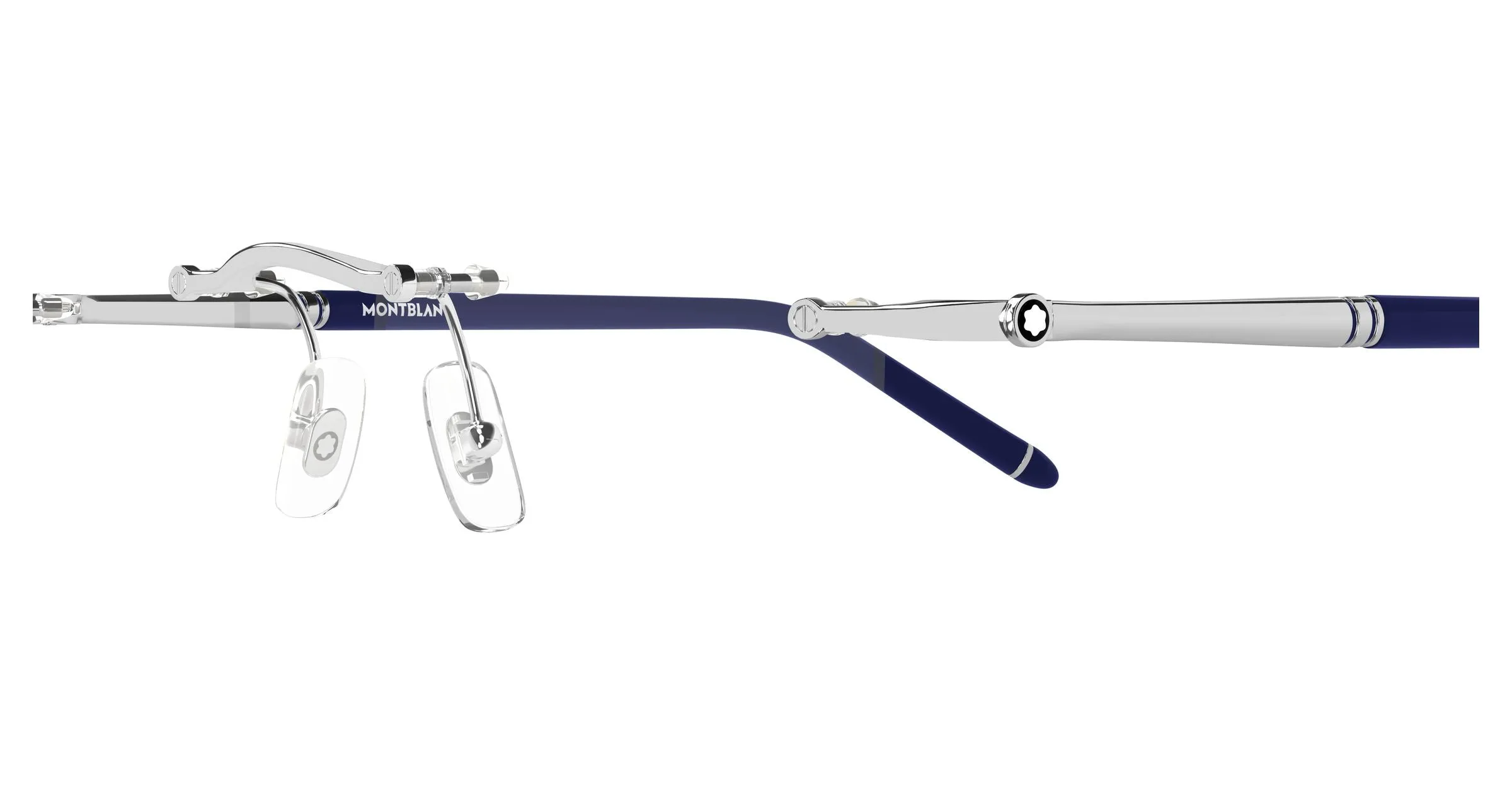 Montblanc MB0444O 003 Montature da vista Metallo Argento Trasparente Squadrata - immagine 3