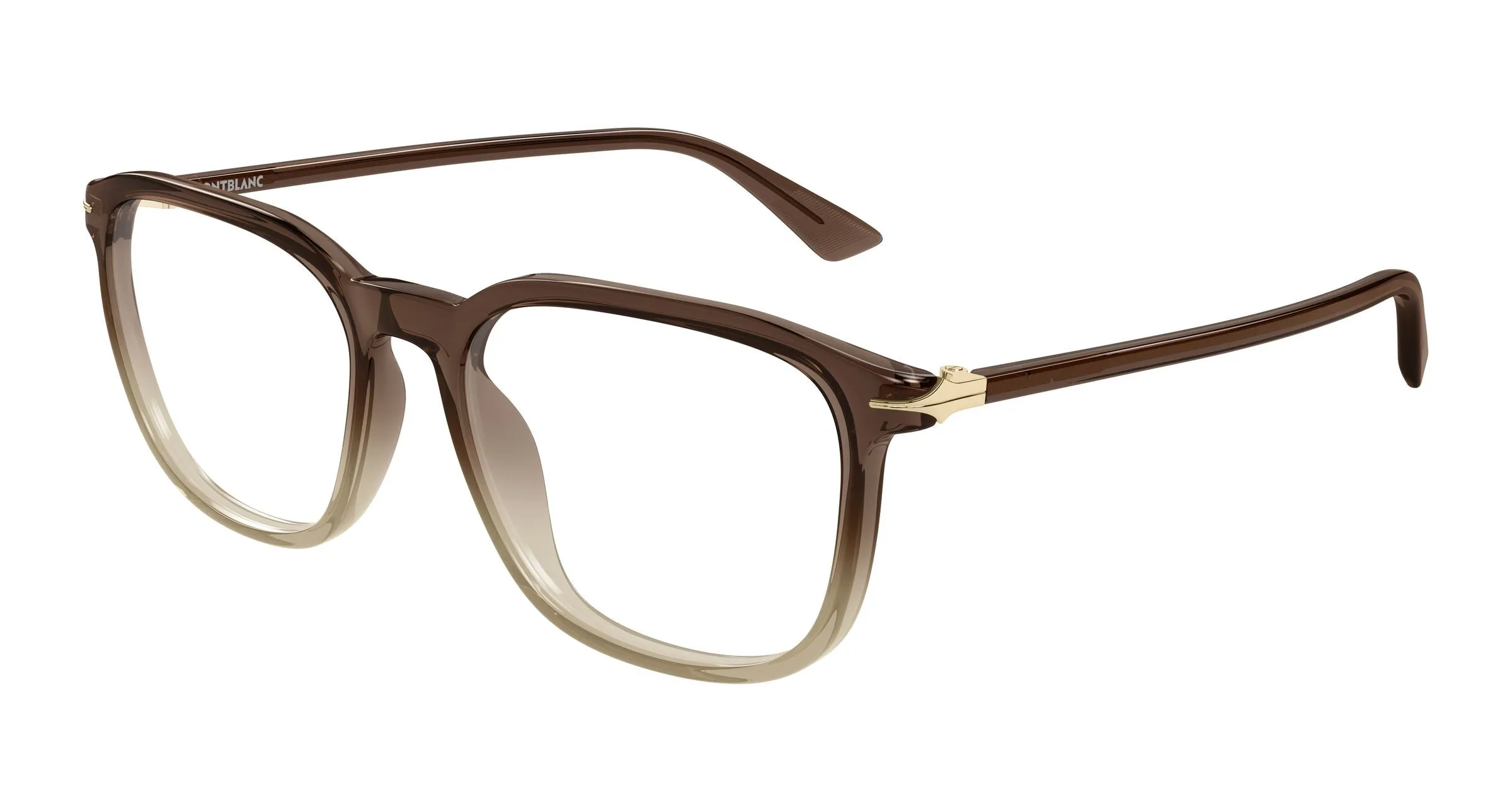Montblanc MB0438O 005 Montature da vista Acetato Marrone Trasparente Squadrata - immagine 1