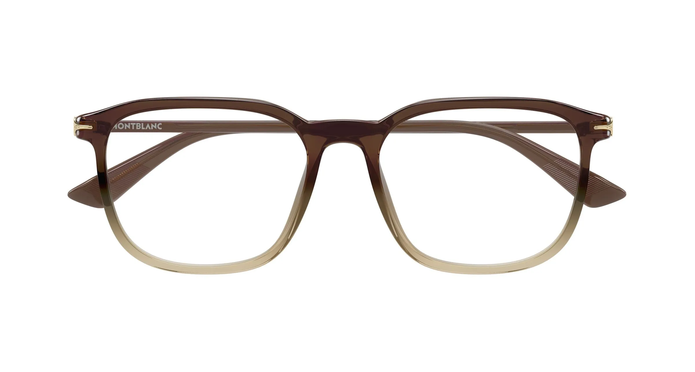 Montblanc MB0438O 005 Montature da vista Acetato Marrone Trasparente Squadrata - immagine 2