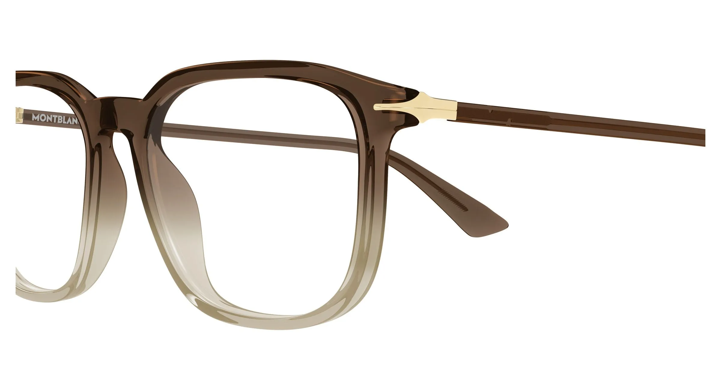 Montblanc MB0438O 005 Montature da vista Acetato Marrone Trasparente Squadrata - immagine 3