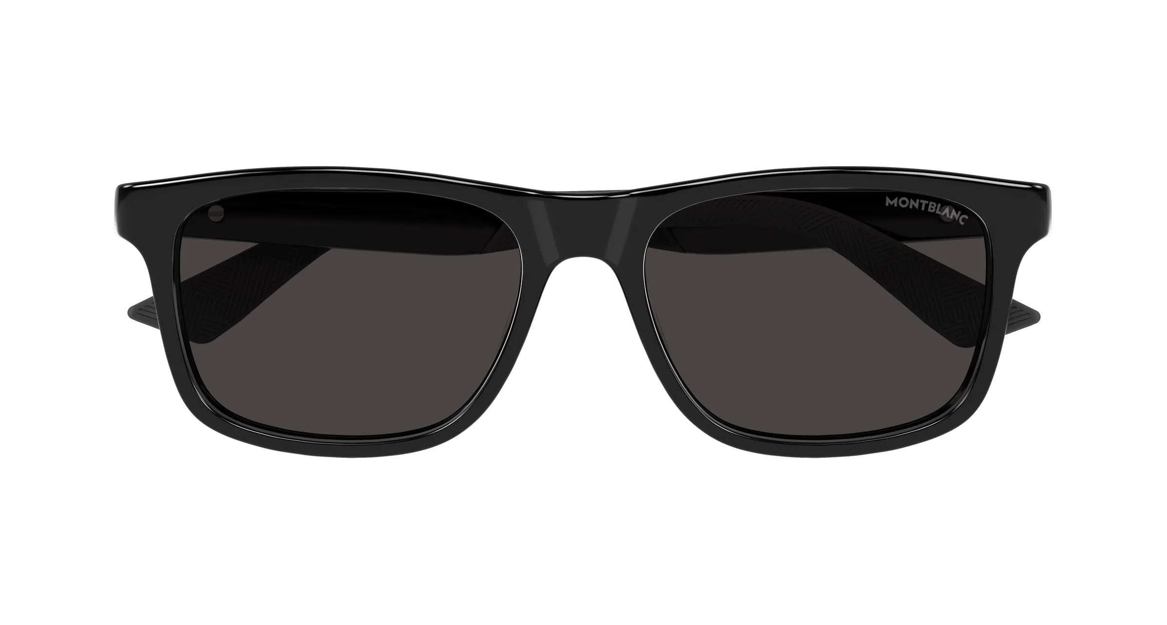 Montblanc MB0432S 001 Occhiali da sole Iniettato Nero Grigio Squadrata - immagine 2