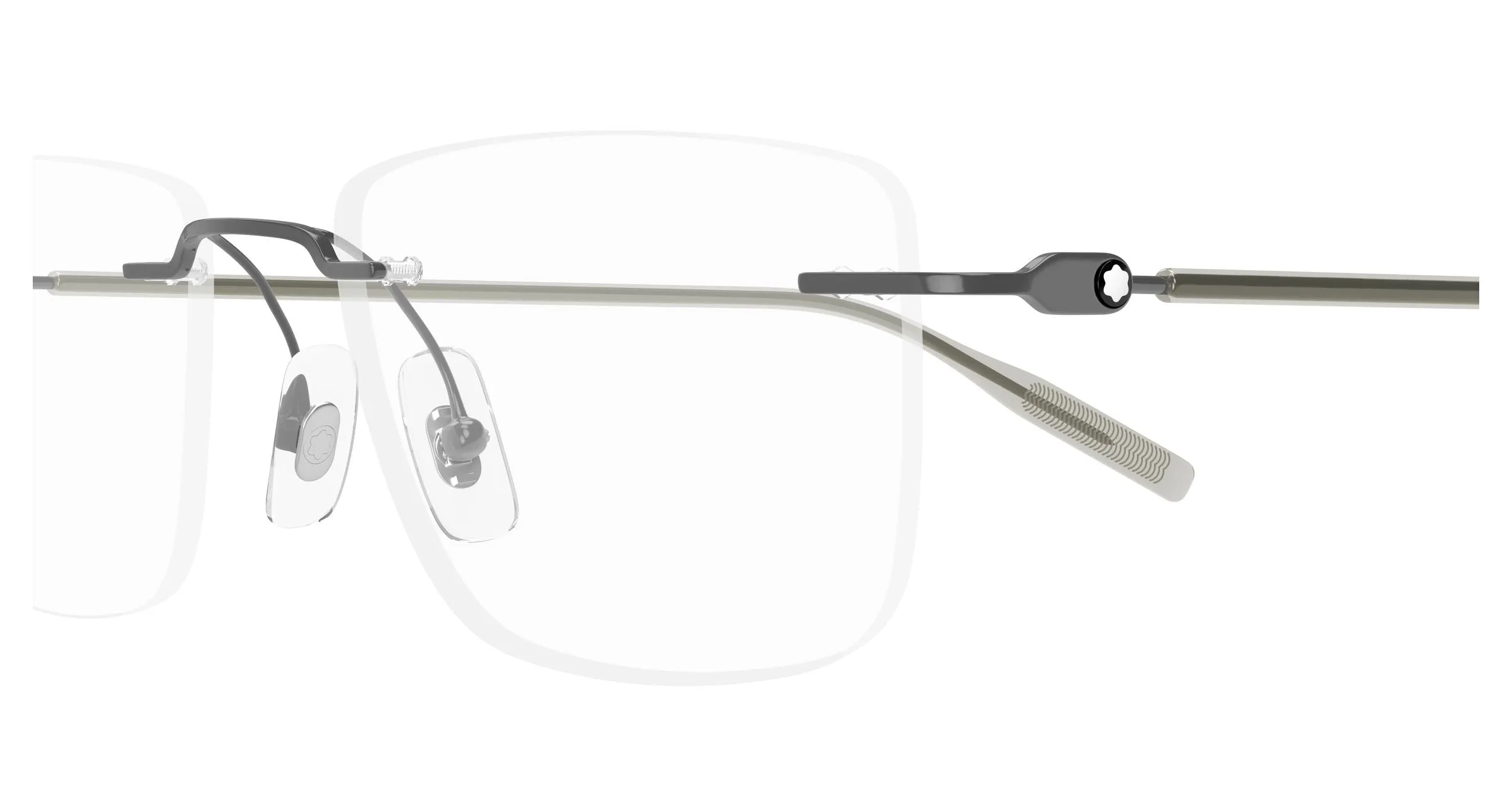 Montblanc MB0431O 001 Montature da vista Metallo Rutenio Trasparente Squadrata - immagine 3
