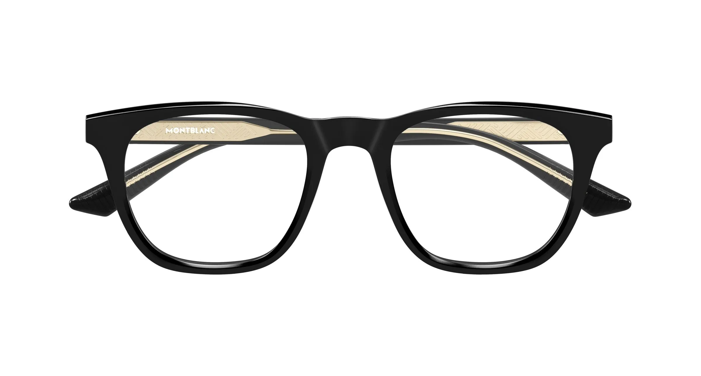 Montblanc MB0422O 001 Montature da vista Acetato Nero Trasparente Squadrata - immagine 2