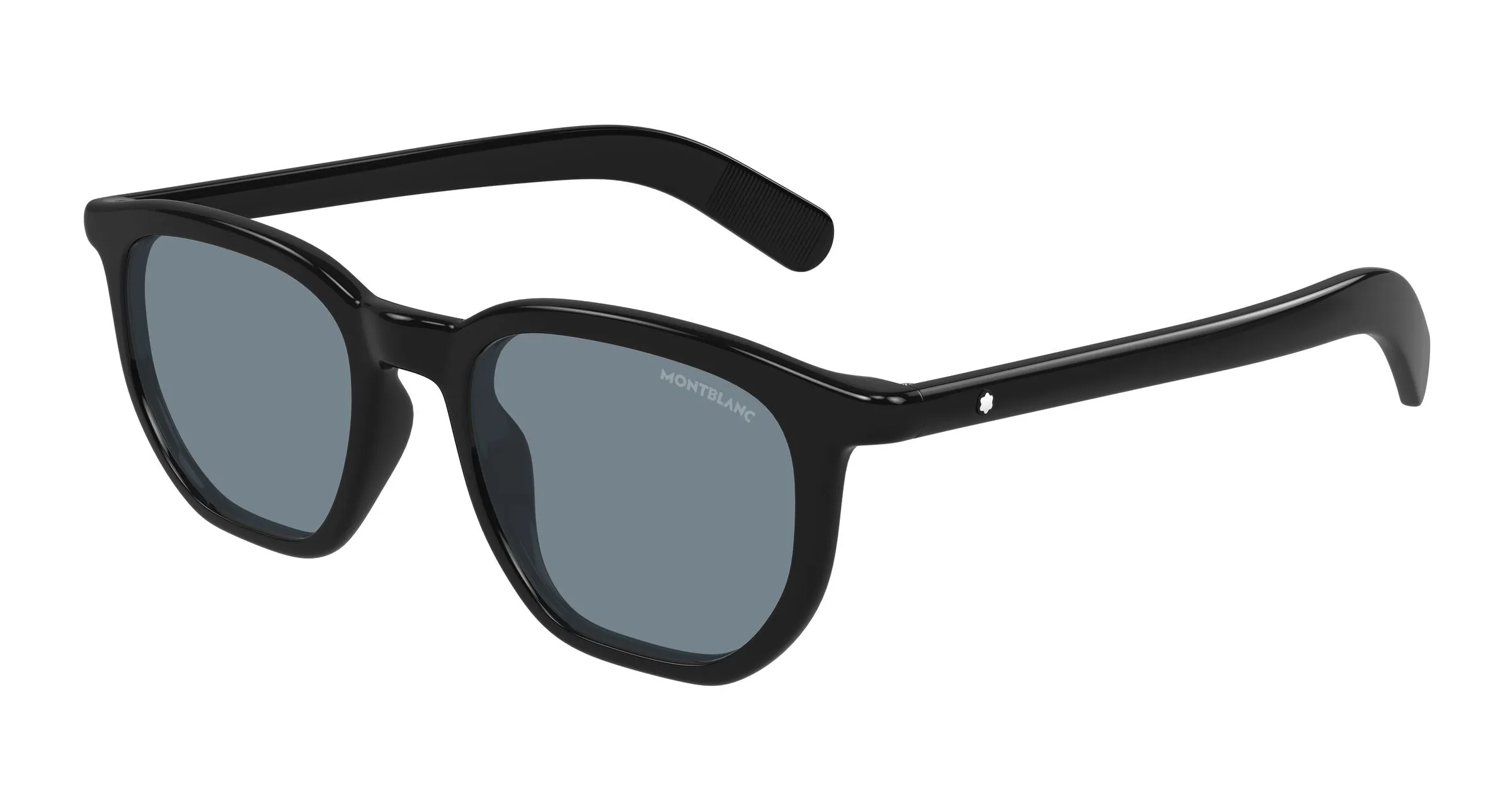 Montblanc MB0352S 008 Occhiali da sole Acetato Nero Blu Squadrata - immagine 1