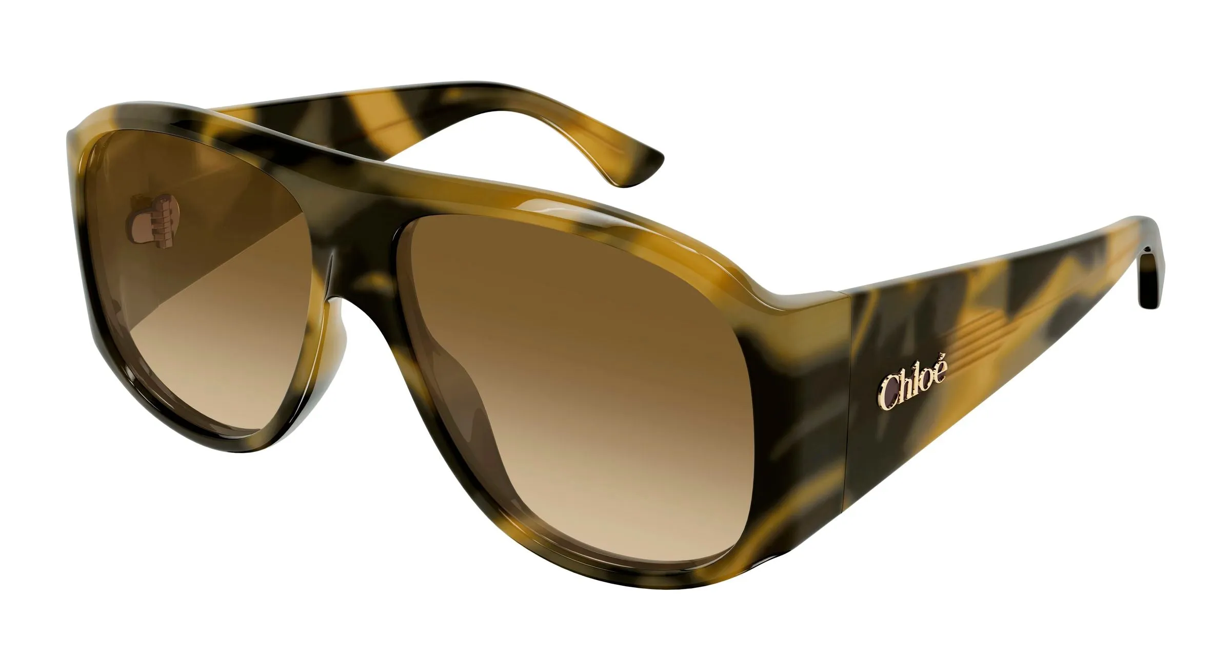 Chloé CH0347S 005 Occhiali da sole Acetato Havana Marrone Pilot - immagine 1