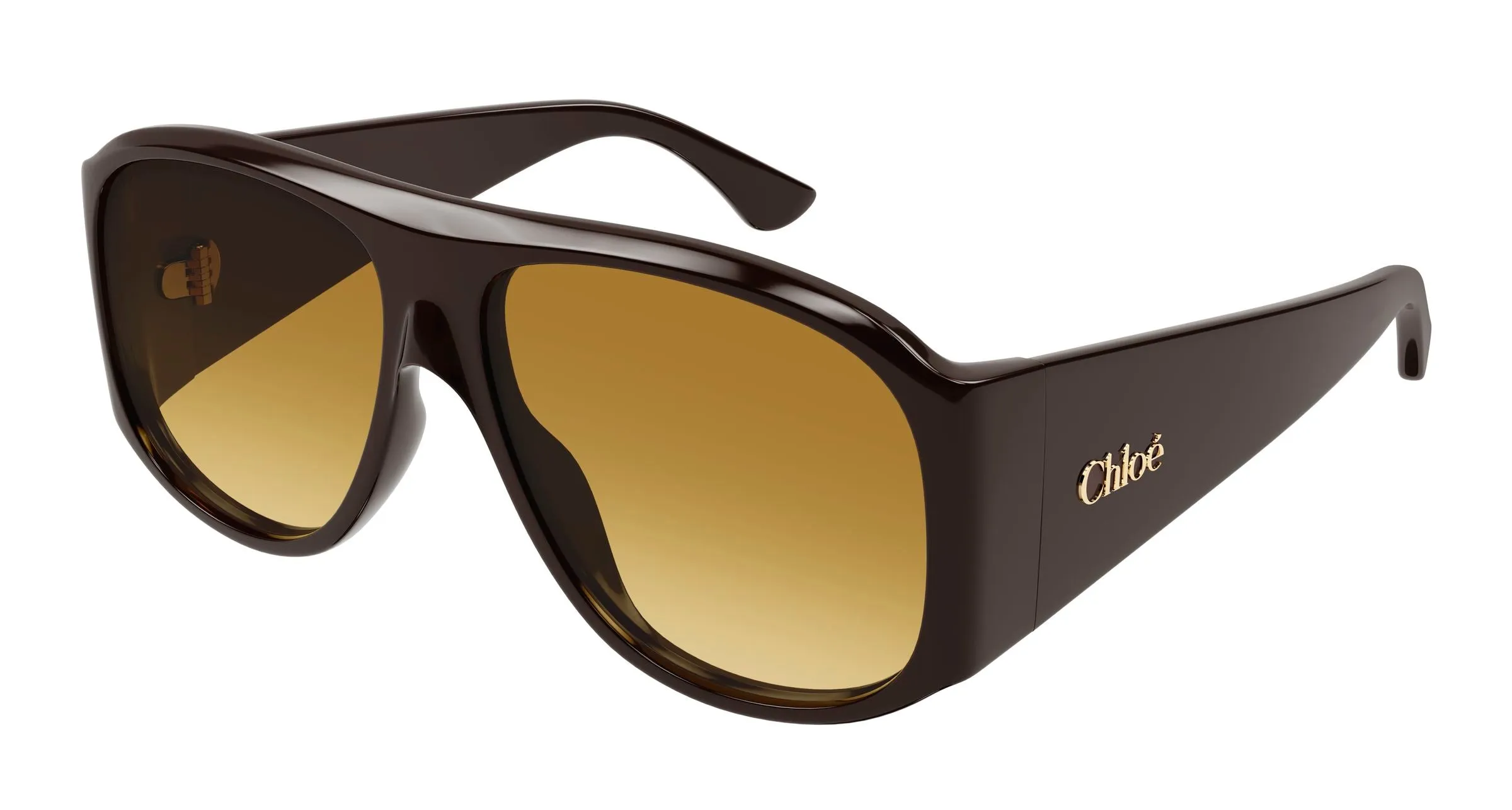 Chloé CH0347S 001 Occhiali da sole Acetato Marrone Marrone Pilot - immagine 1
