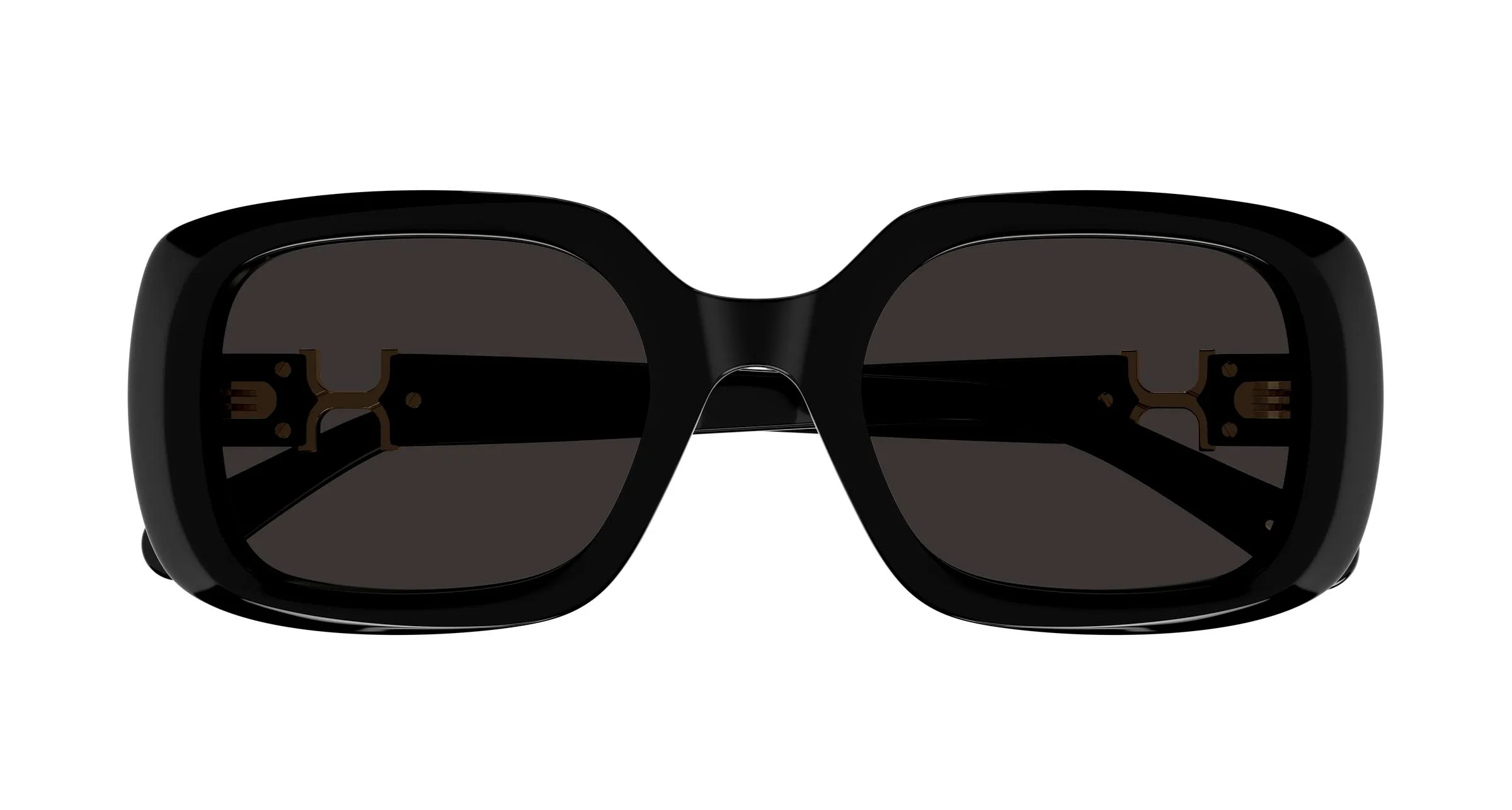 Chloé CH0333S 001 Occhiali da sole Acetato Nero Grigio Squadrata - immagine 2