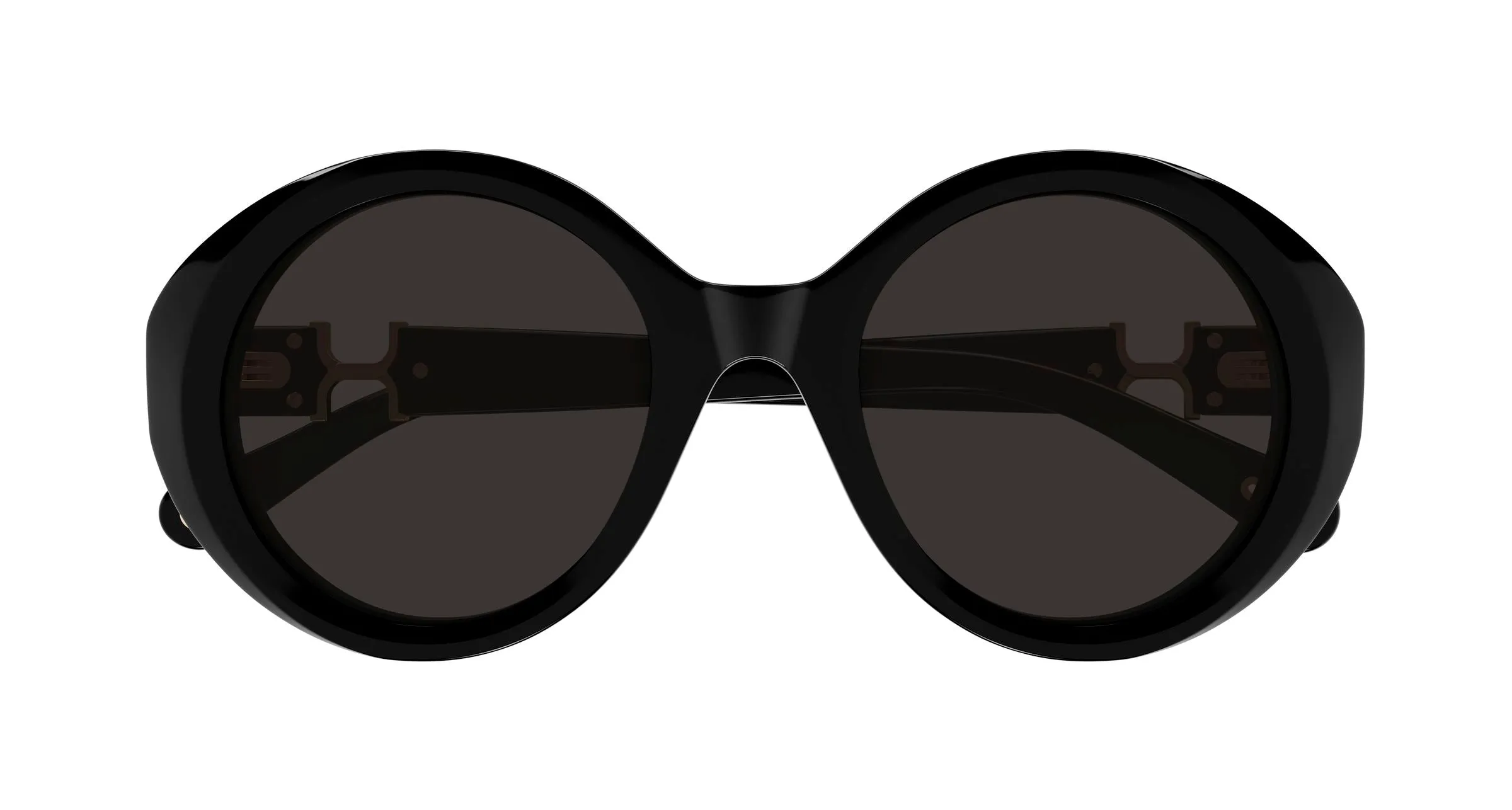 Chloé CH0332S 001 Occhiali da sole Acetato Nero Grigio Rotonda - immagine 2